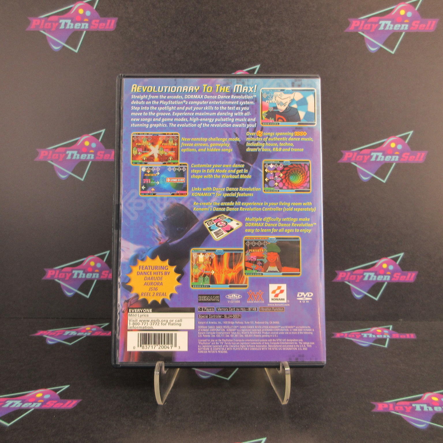 Dance Dance Revolution DDR Max PS2 PlayStation 2 - Game & Case - Very Good