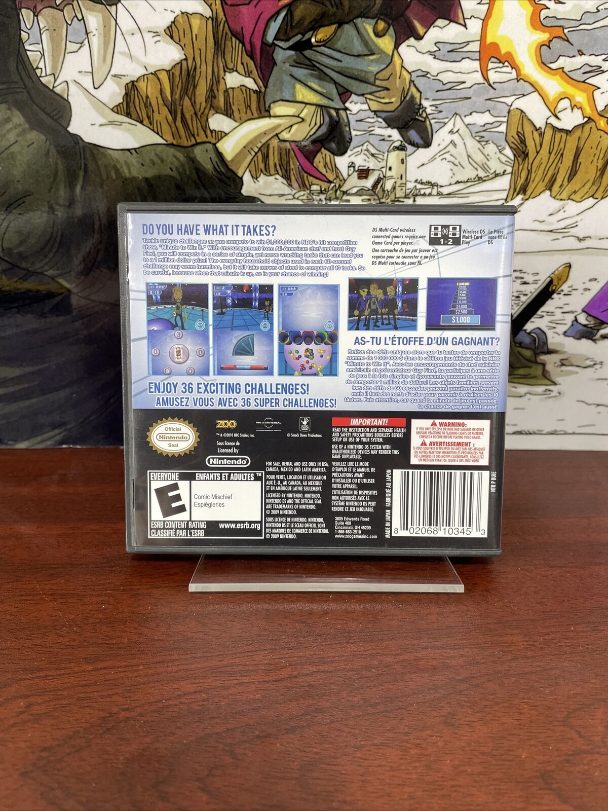 MINUTE TO WIN IT Nintendo DS Guy Fieri Complete CIB Tested - Like New