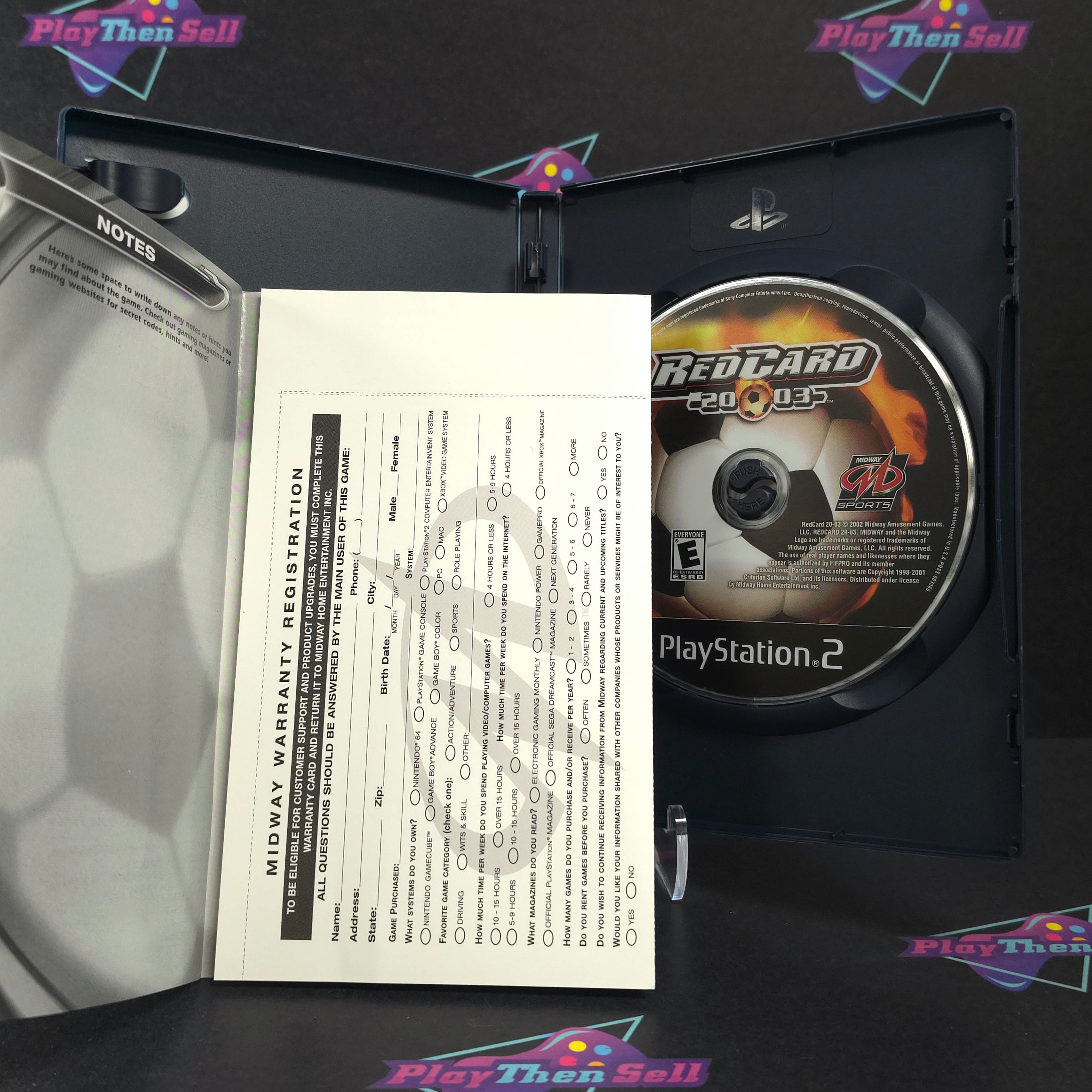 Red Card 2003 PS2 PlayStation 2 + Reg Complete - Excellent