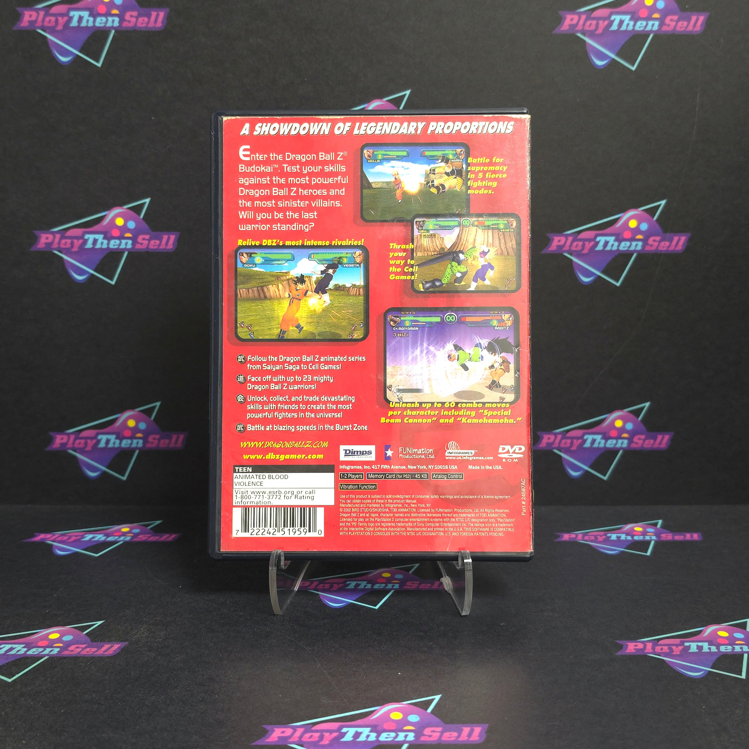 Dragon Ball Z Budokai PS2 PlayStation 2 + Poster Complete - Very Good