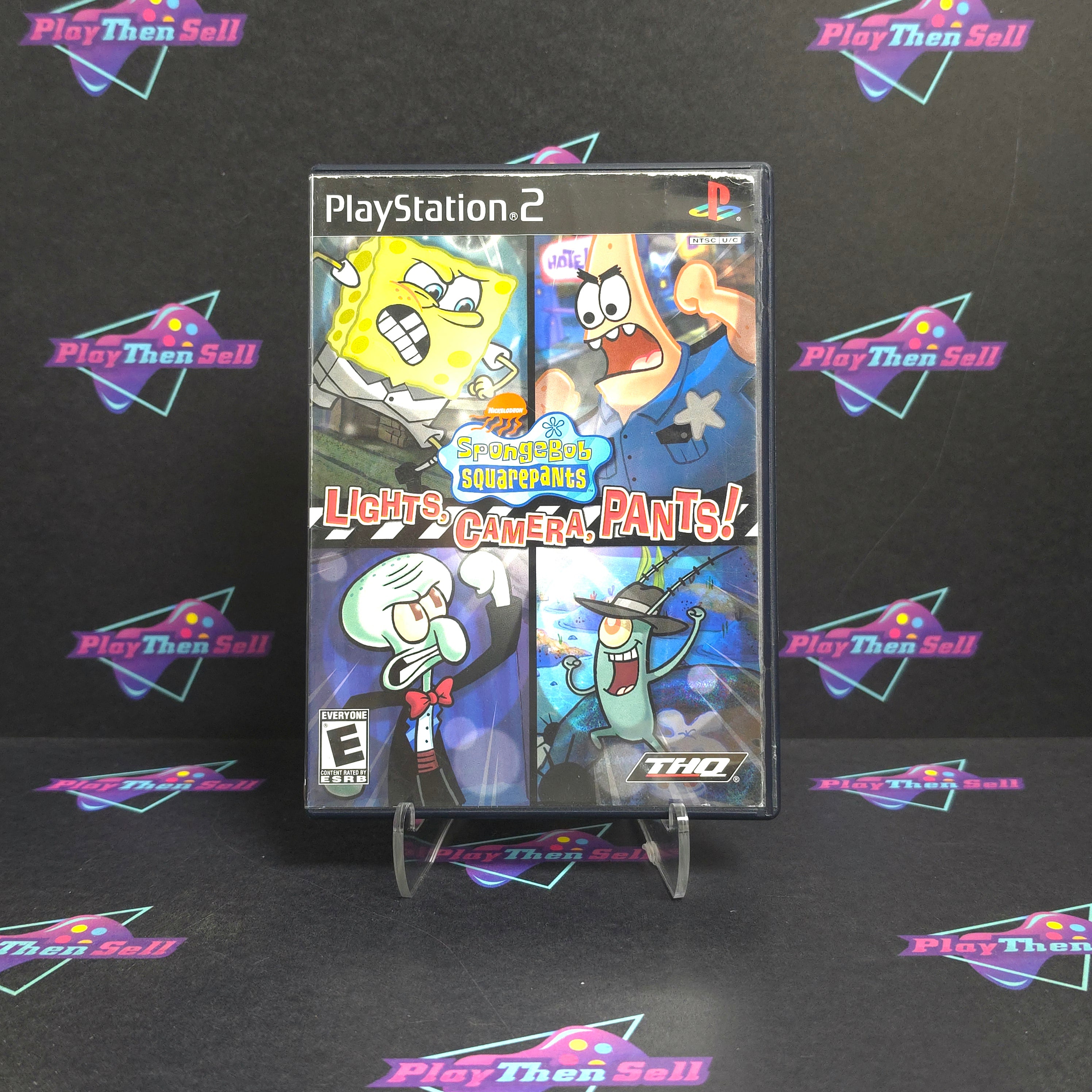 SpongeBob Squarepants Lights Camera Pants PS2 PlayStation 2 Complete - Very Good