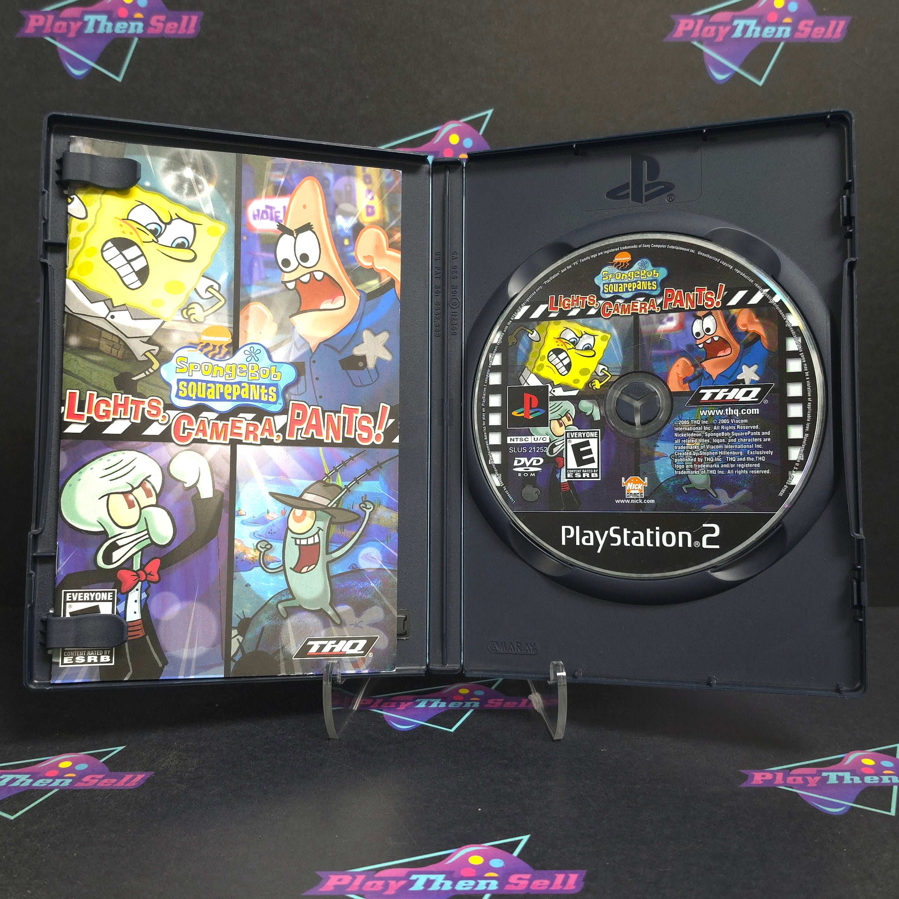 SpongeBob Squarepants Lights Camera Pants PS2 PlayStation 2 Complete - Very Good