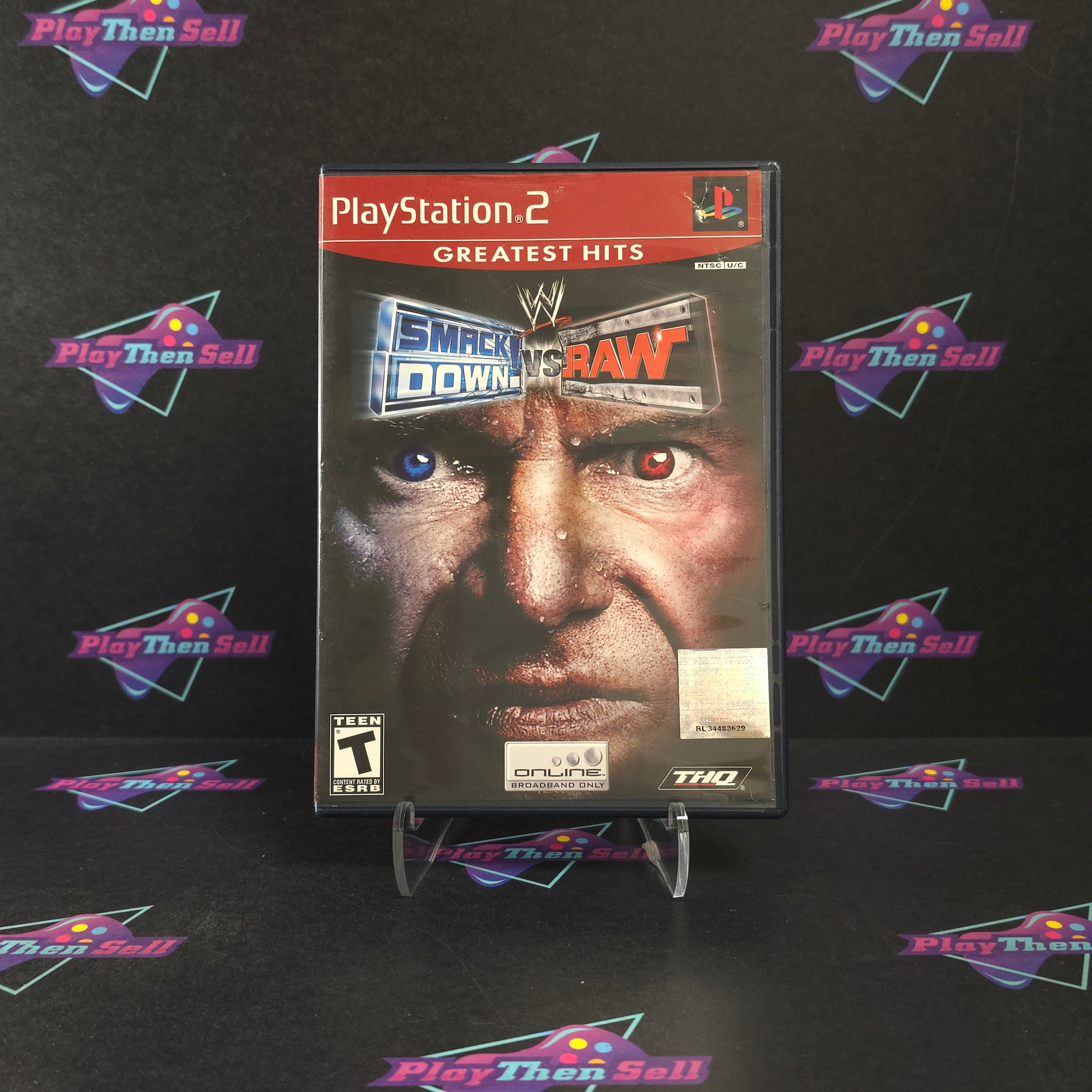 WWE SmackDown vs Raw PS2 PlayStation 2 GH Complete - Very Good