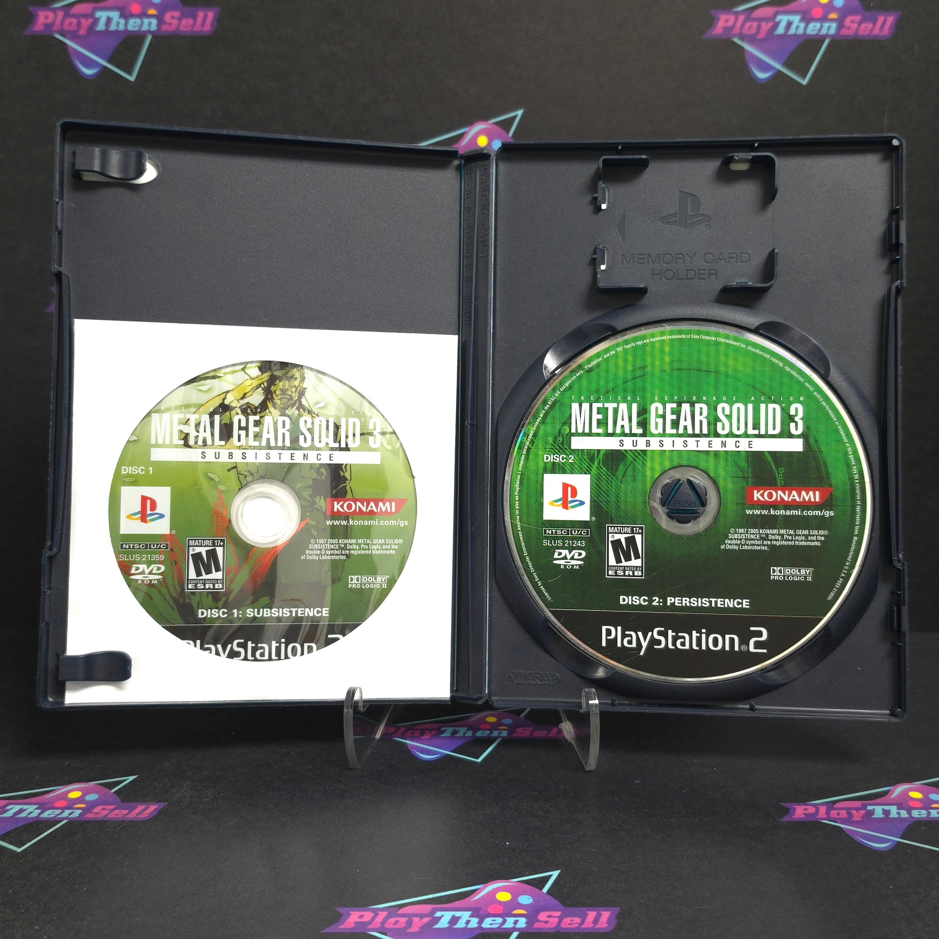 Metal Gear Solid 3 Subsistence PS2 PlayStation 2 - Very Good