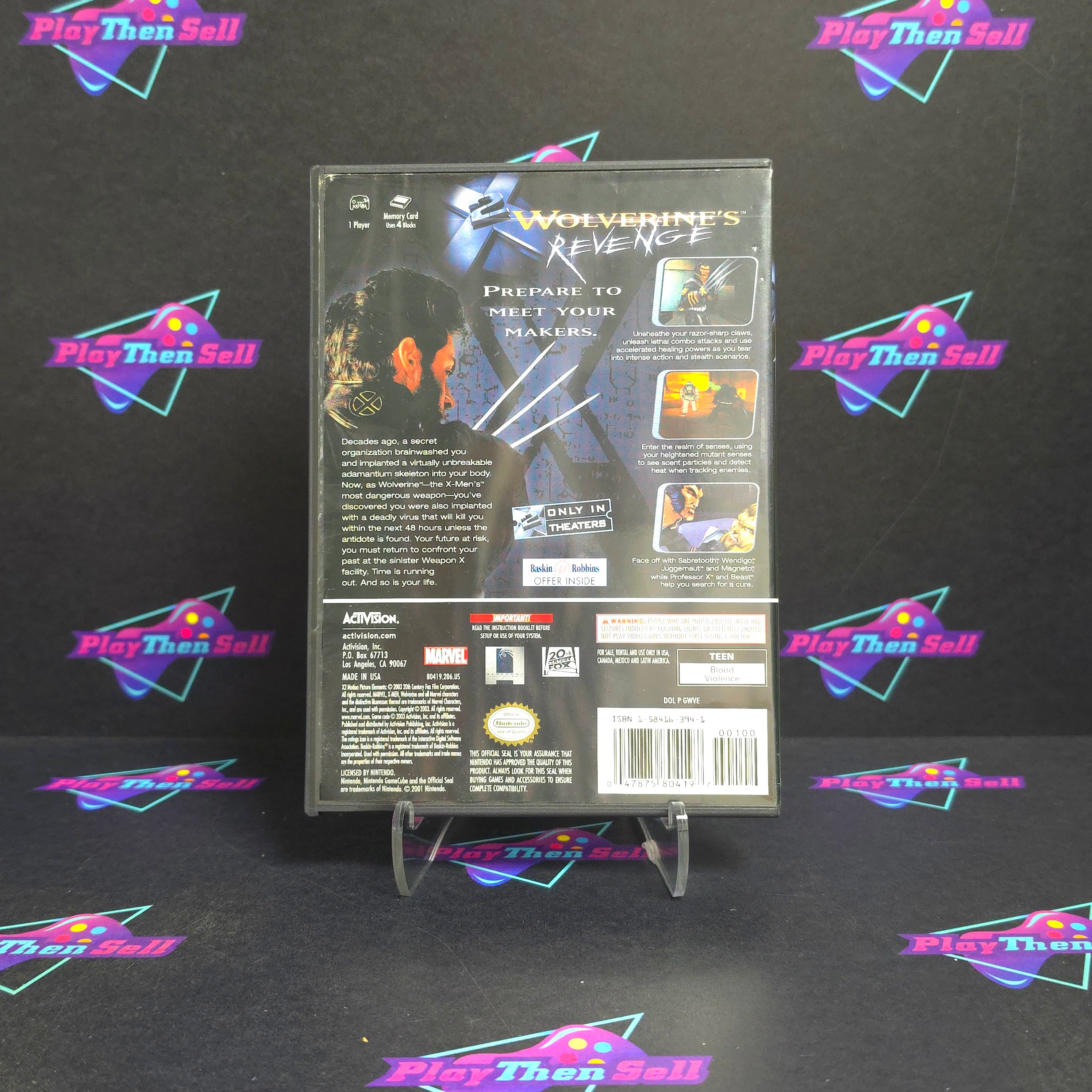 X2 Wolverine's Revenge Nintendo Gamecube - Very Good