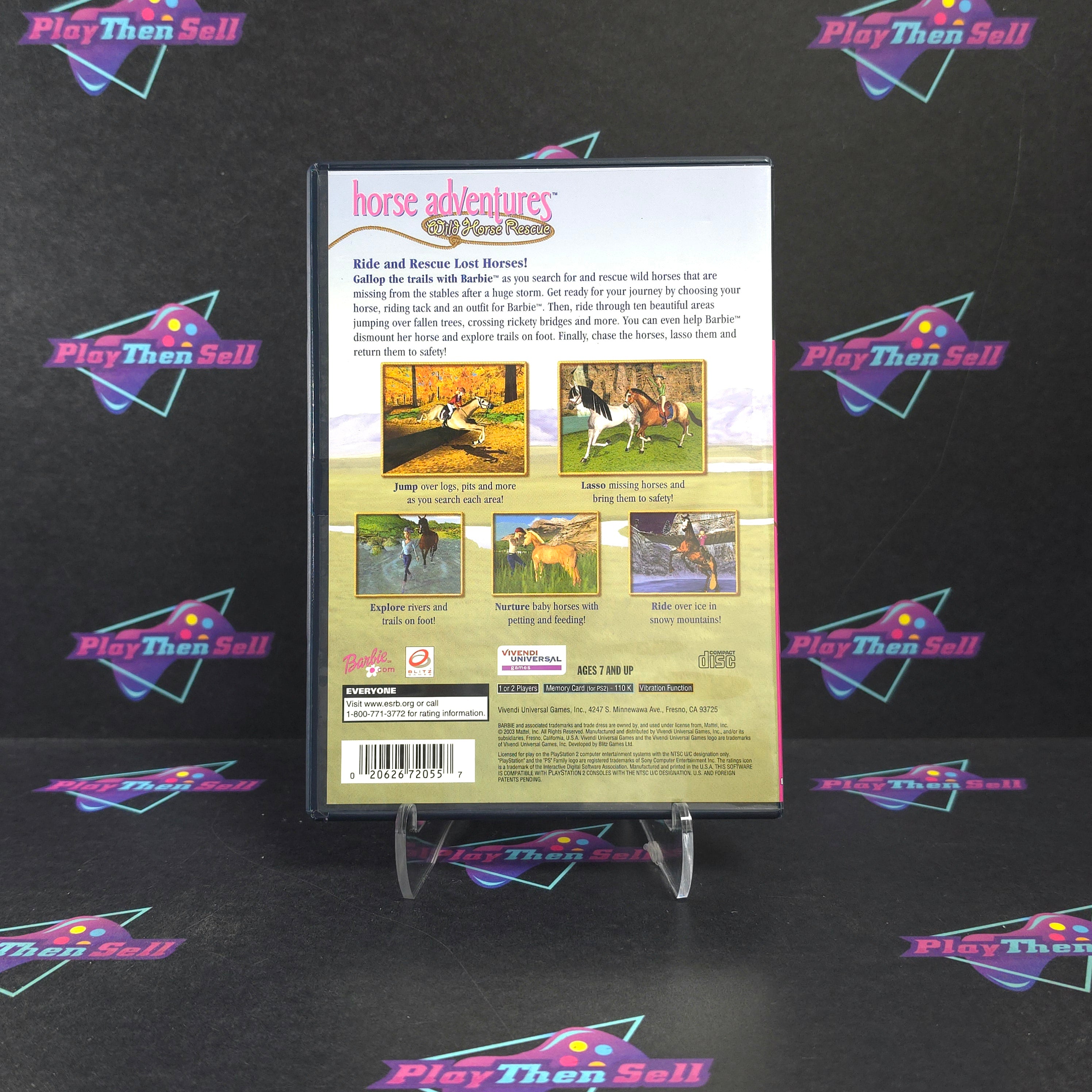 Barbie Horse Adventures Wild Horse Rescue PS2 PlayStation CIB - Excellent
