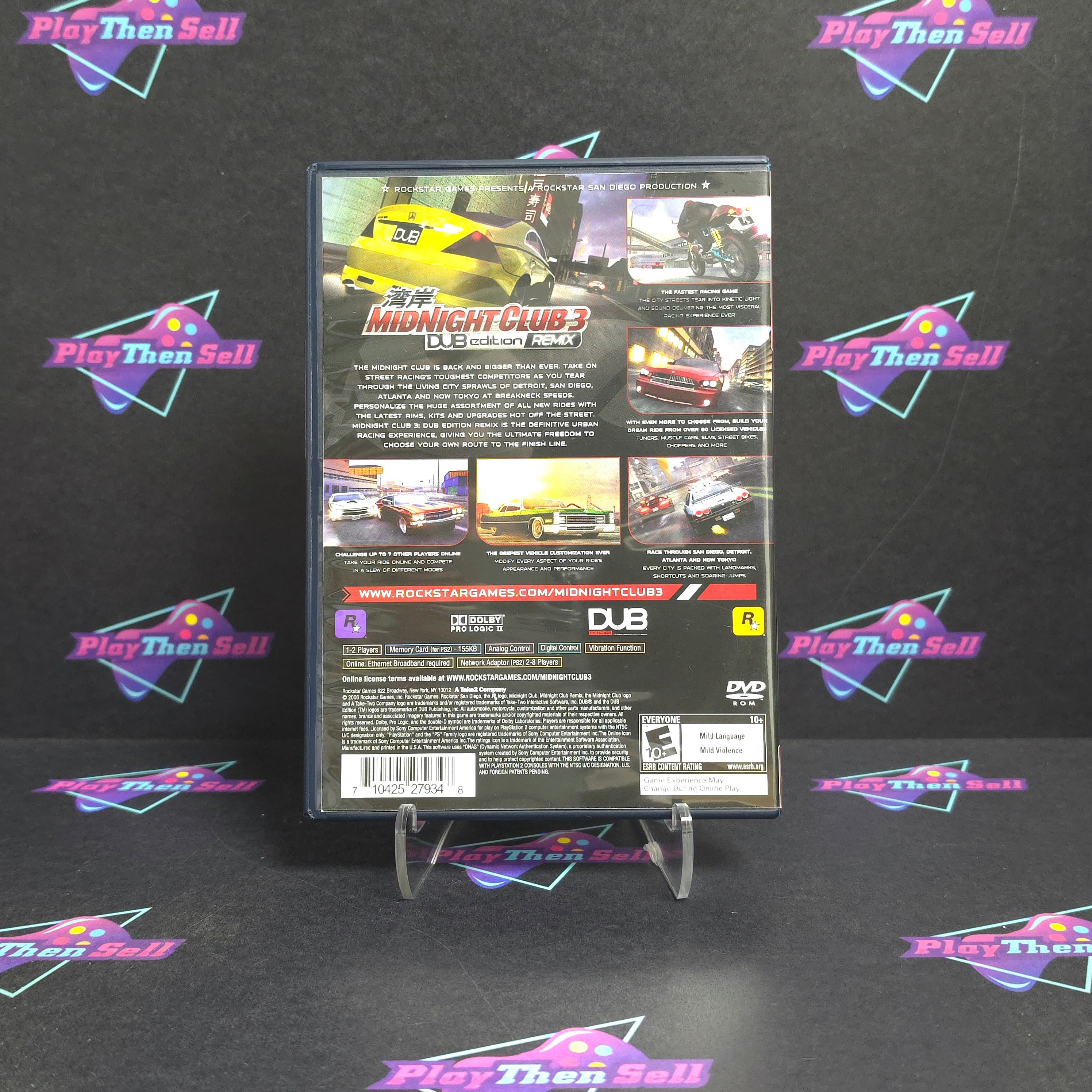 Midnight Club 3 DUB Edition Remix PS2 PlayStation 2 GH + Reg CIB - Excellent