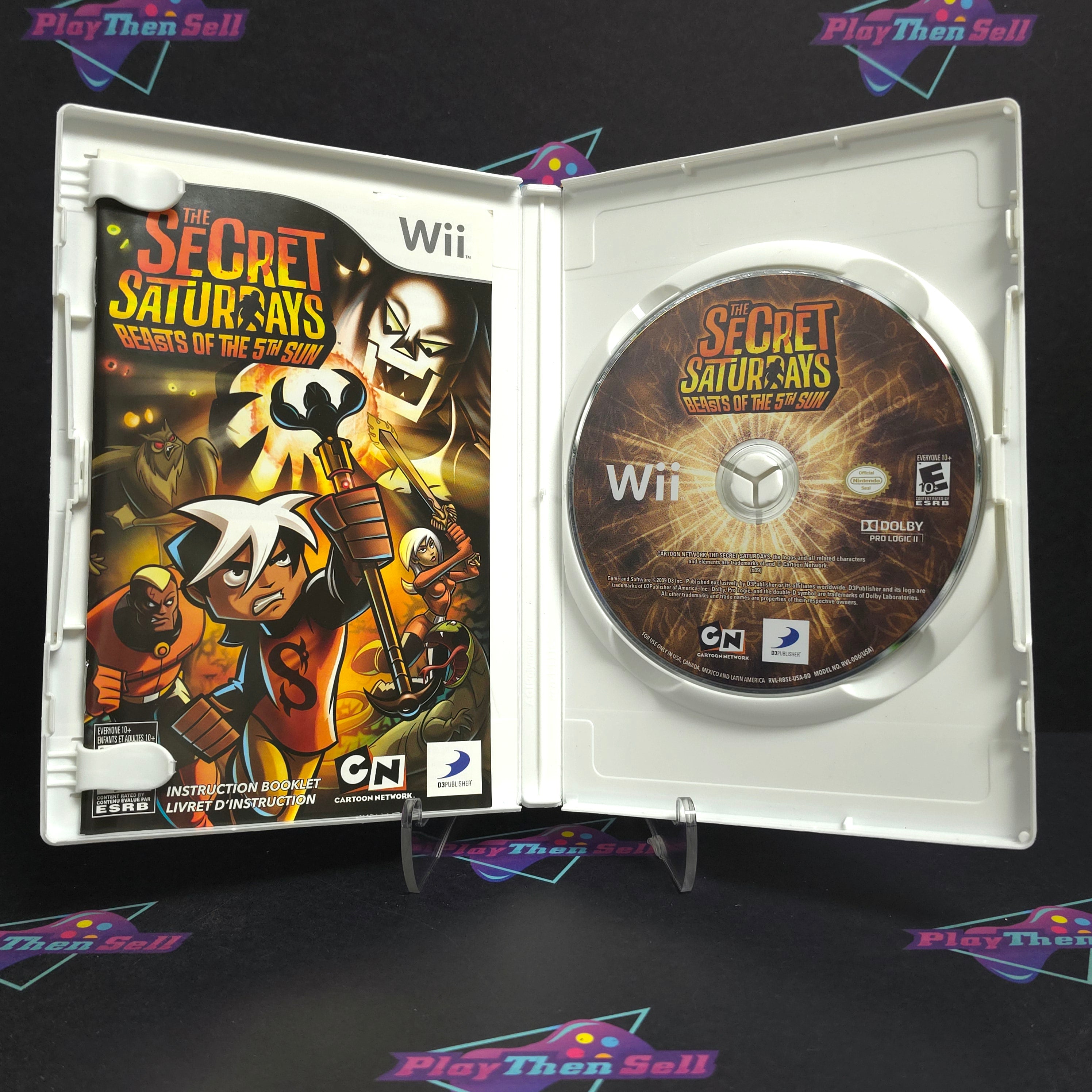 The Secret Saturdays Beasts of the 5th Sun Nintendo Wii Complete - Very Good