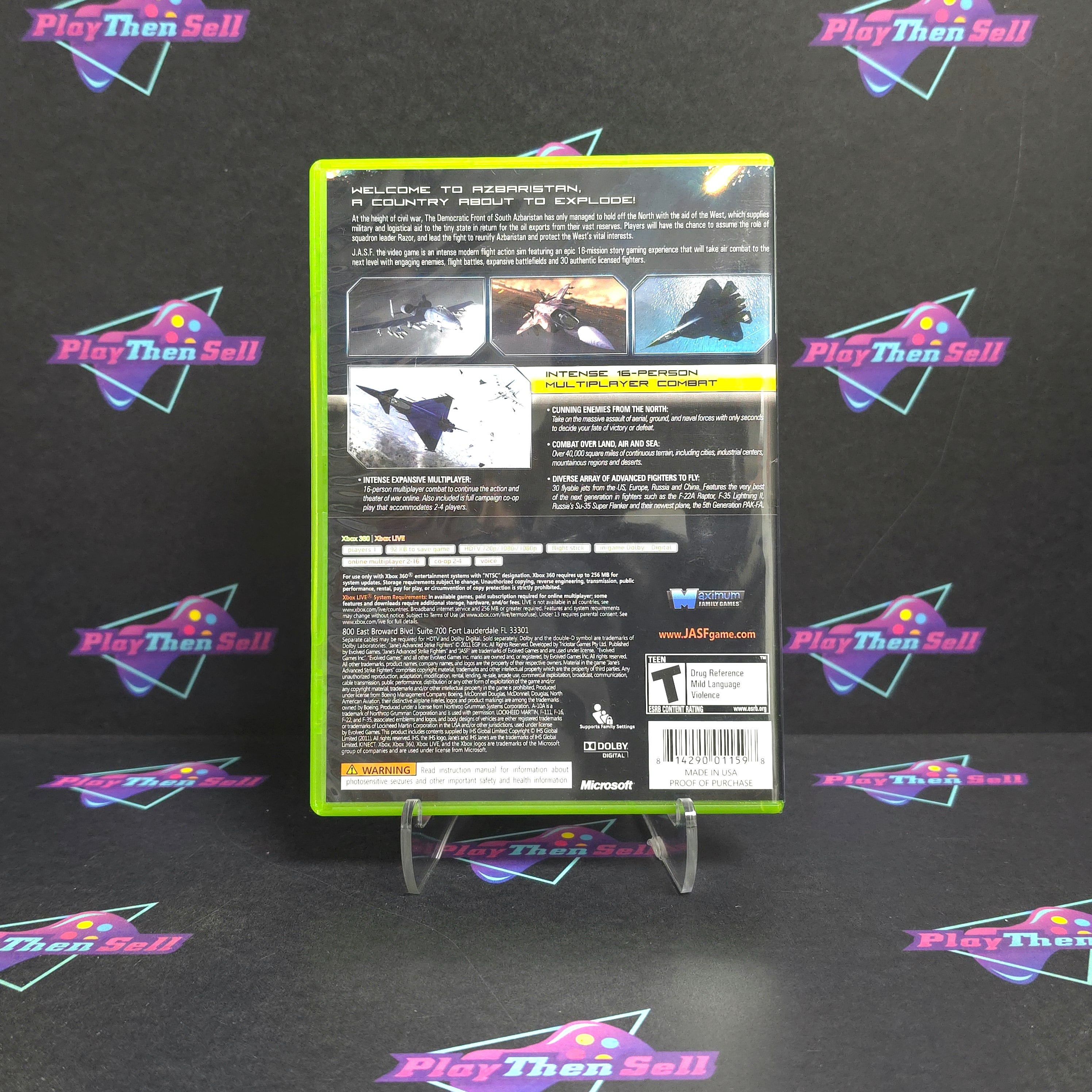JASF Jane's Advanced Strike Fighters Xbox 360 Complete - Excellent