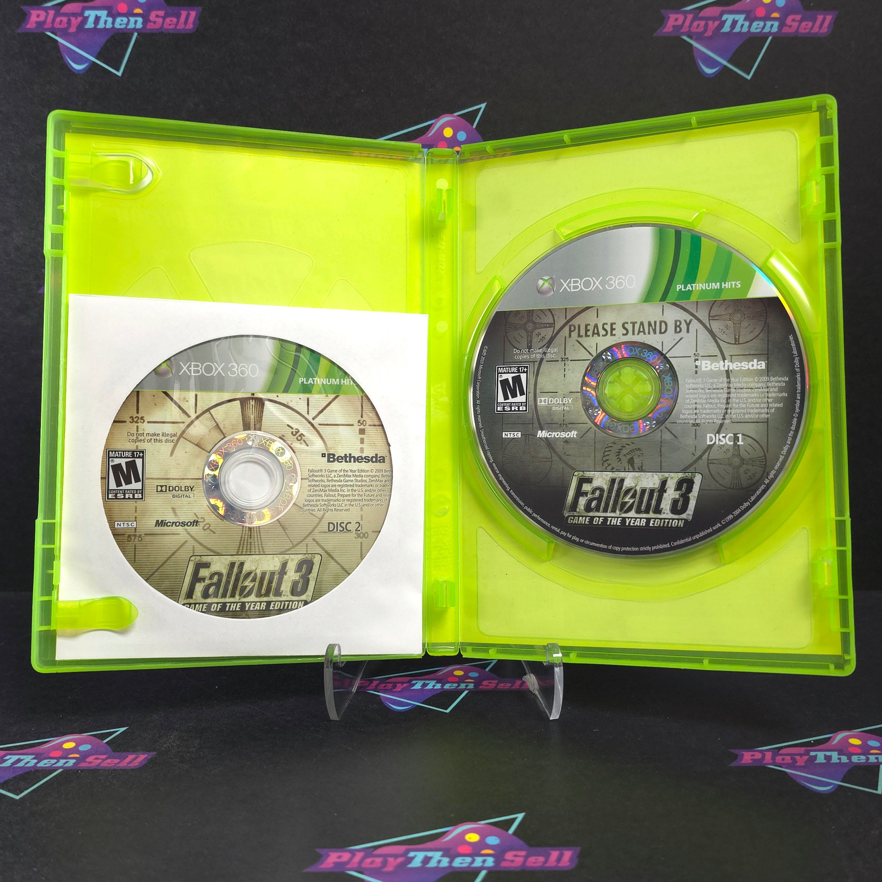 Fallout 3 GOTY GameStop Edition Xbox 360 PH + Poster - Very Good