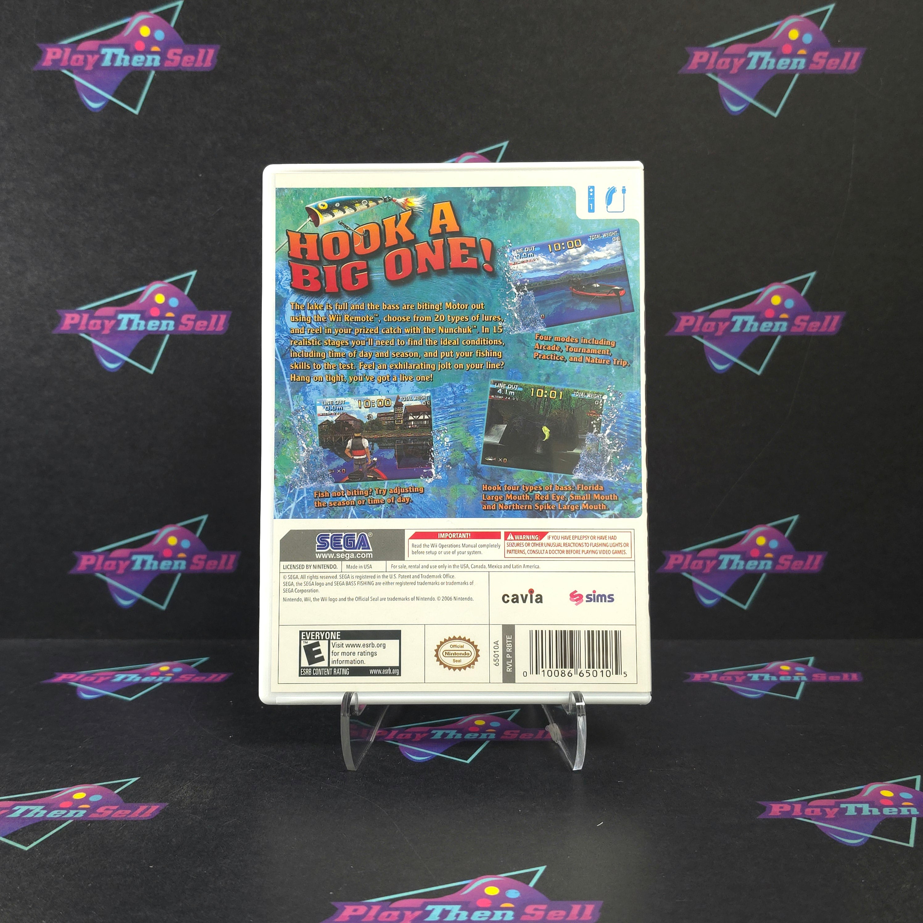 Sega Bass Fishing Nintendo Wii Complete - Excellent