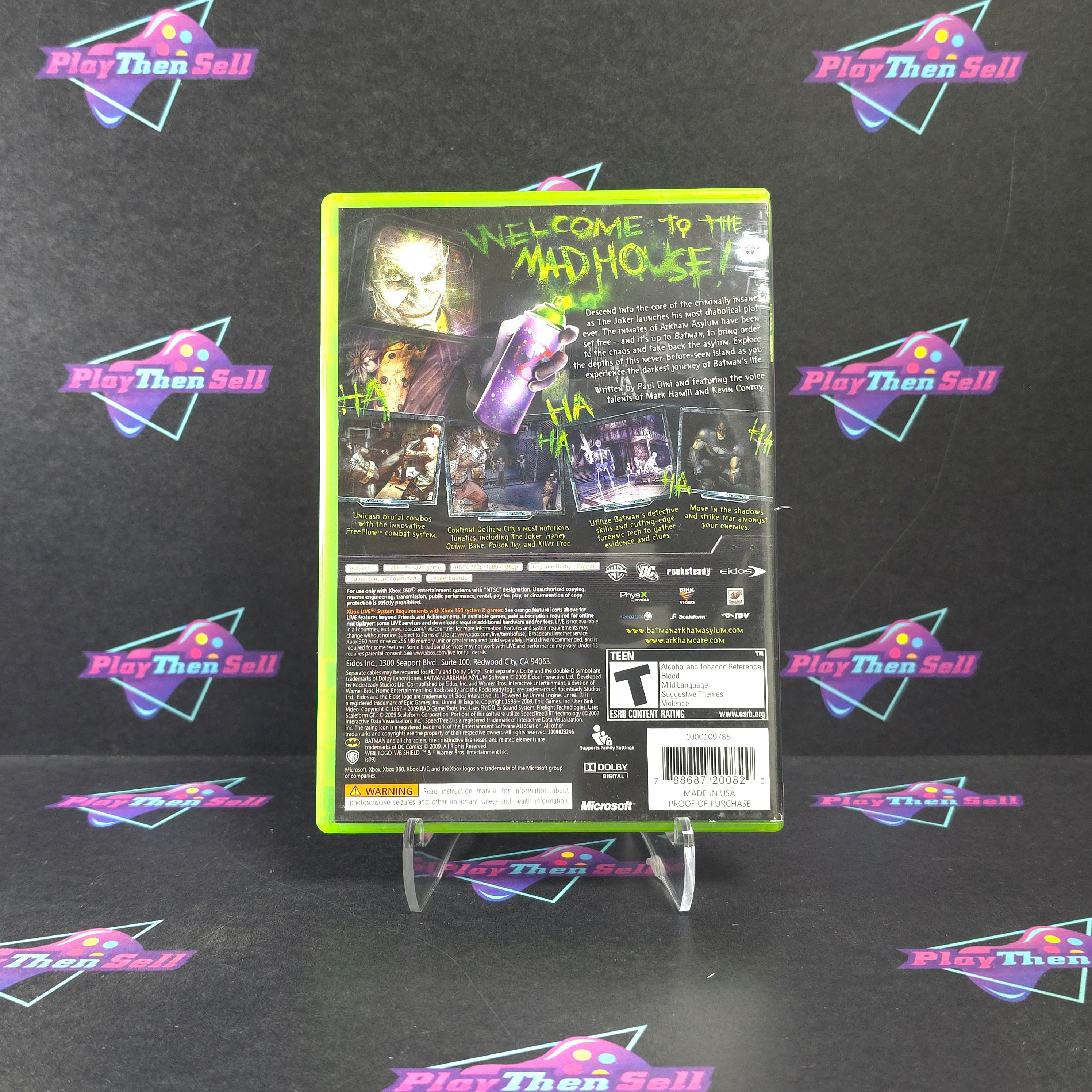 Batman Arkham Asylum GameStop Exclusive Xbox 360 Complete - Very Good