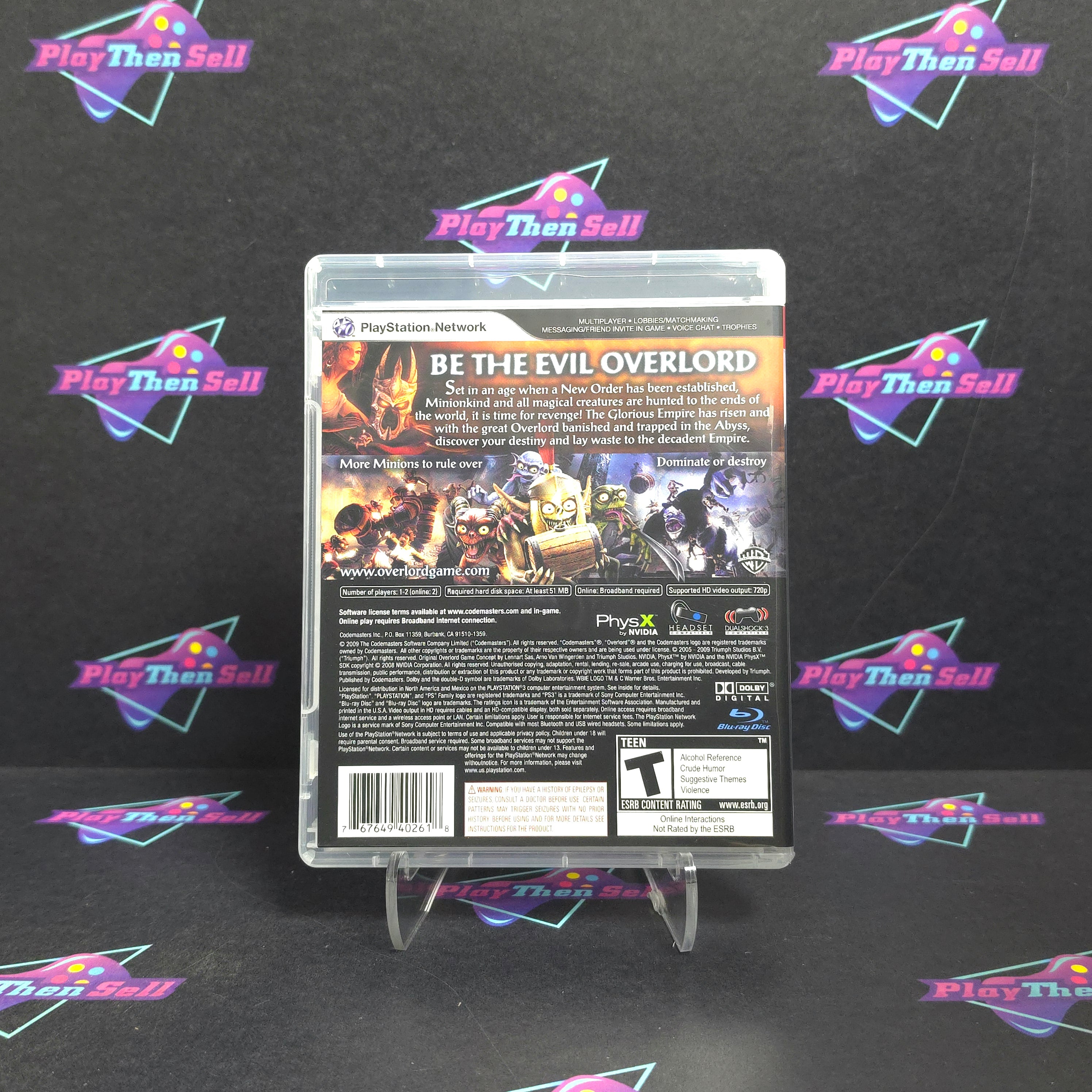 Overlord II 2 PS3 PlayStation 3 Complete - Excellent