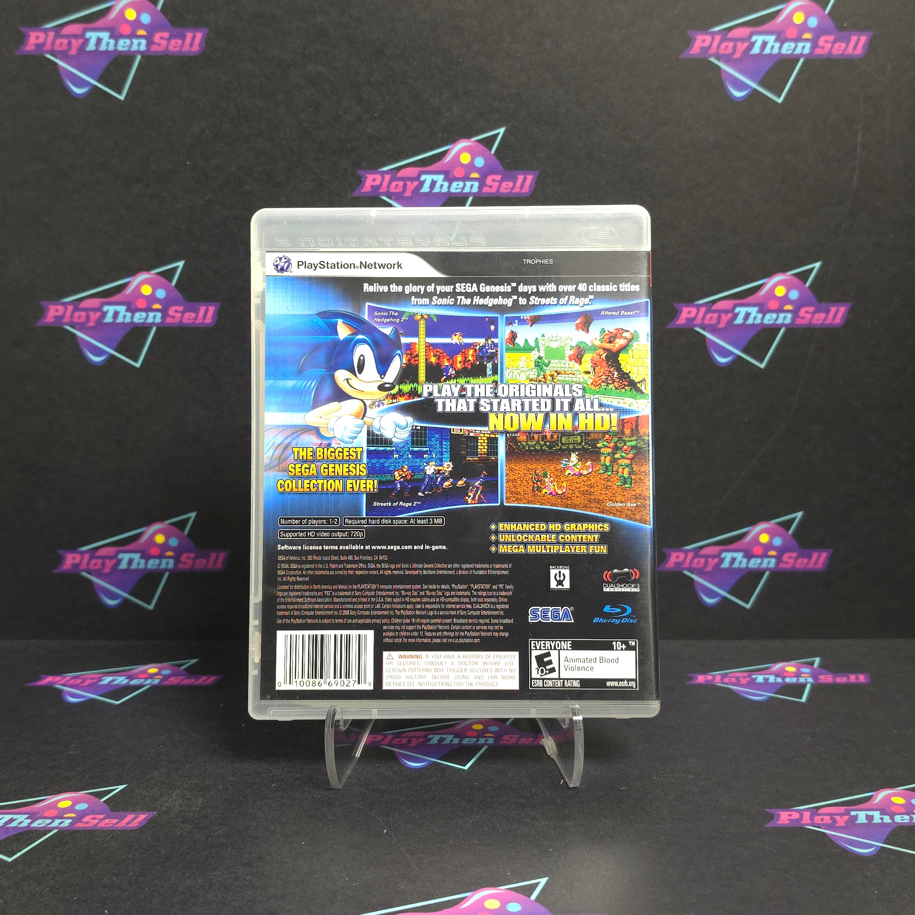 Sonic's Ultimate Genesis Collection PlayStation 3 PS3 - Very Good