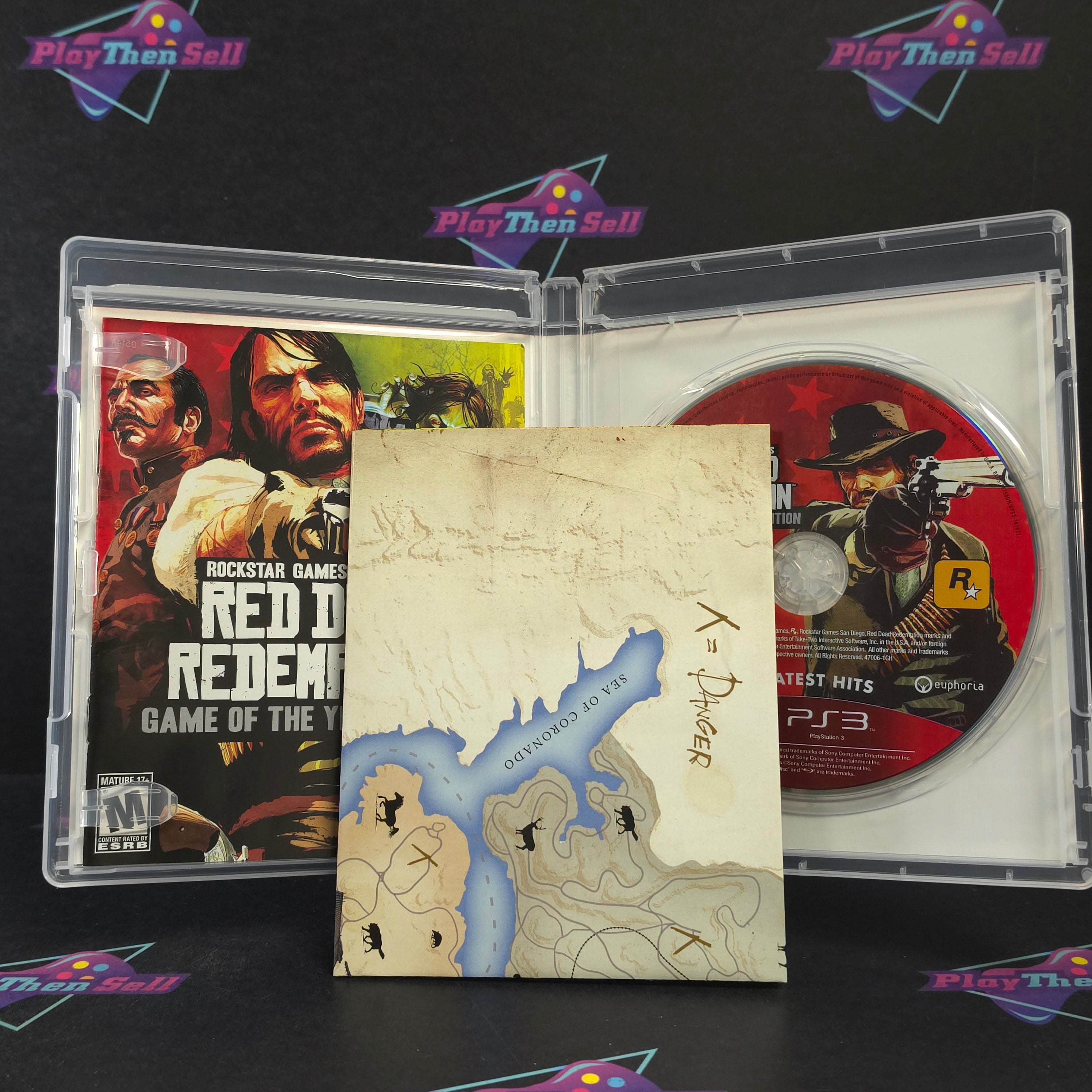 Red Dead Redemption GOTY PS3 PlayStation 3 GH + Map Complete - Excellent