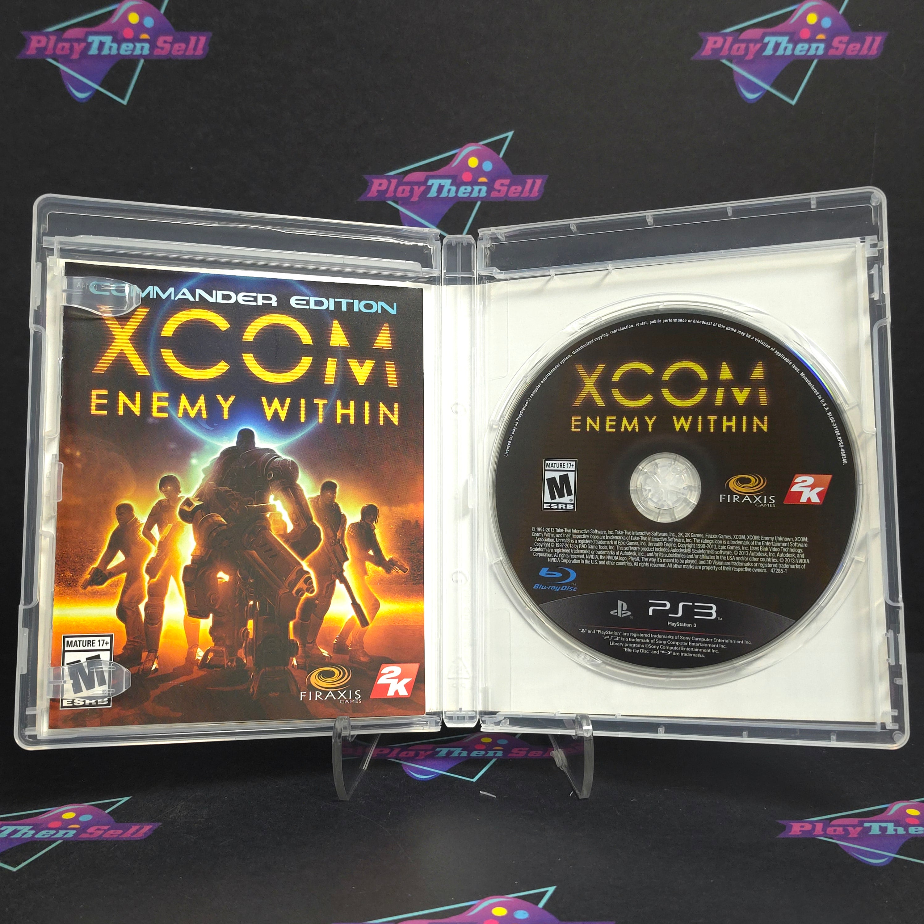 XCOM Enemy Within Commander Ed. PS3 PlayStation 3 Complete - Excellent