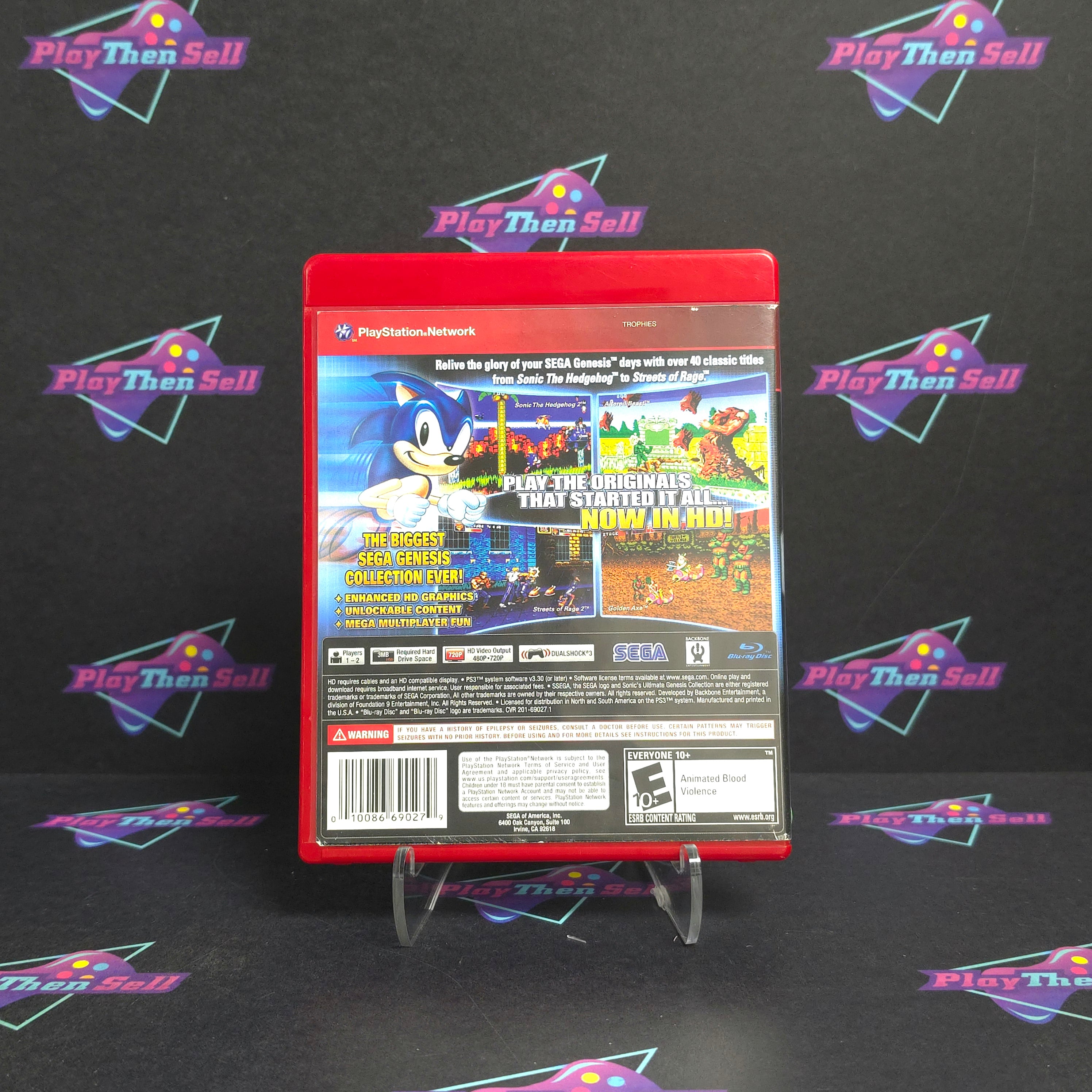 Sonic's Ultimate Genesis Collection PS3 PlayStation 3 GH - Very Good