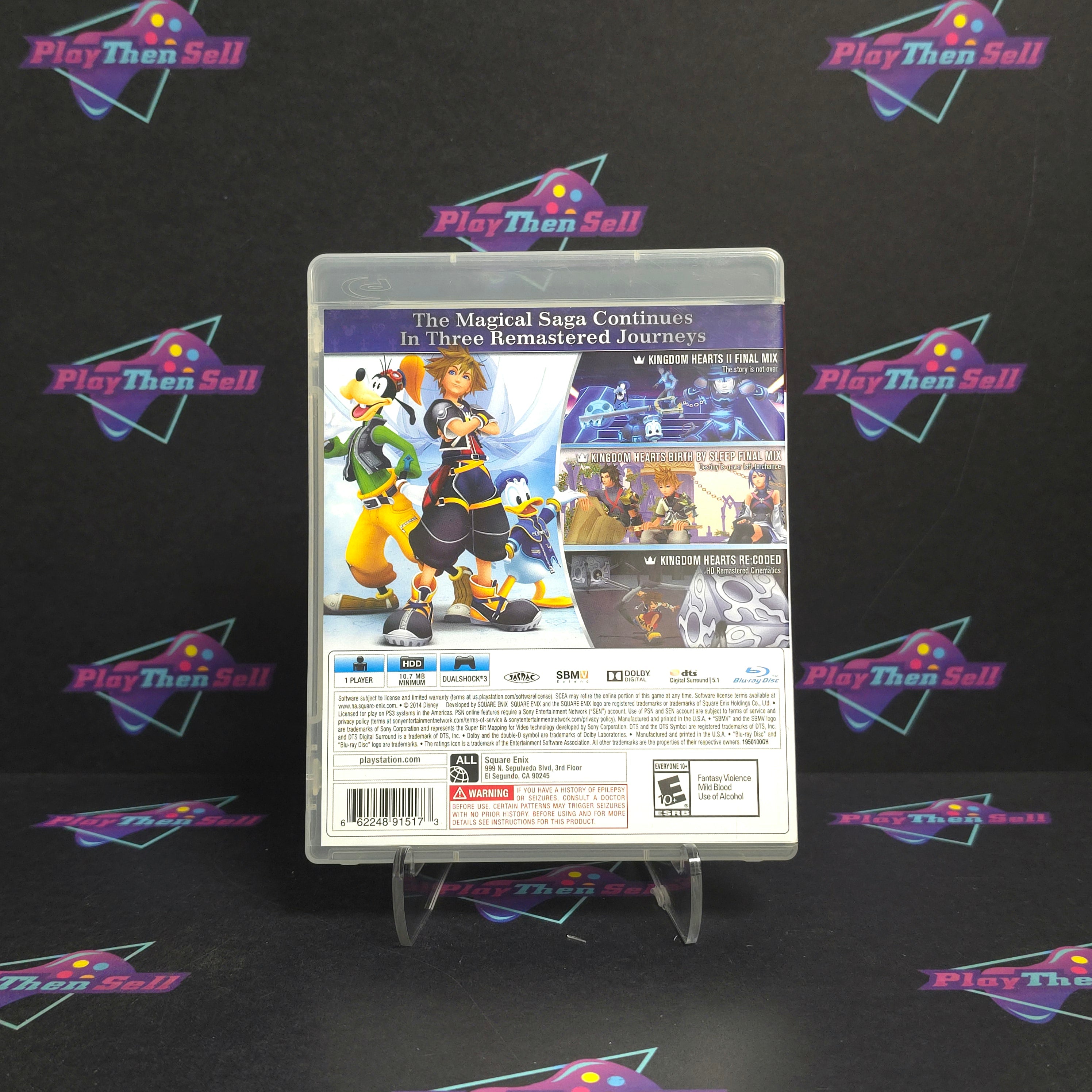 Kingdom Hearts HD 2.5 ReMIX PS3 PlayStation 3 GH Complete - Very Good
