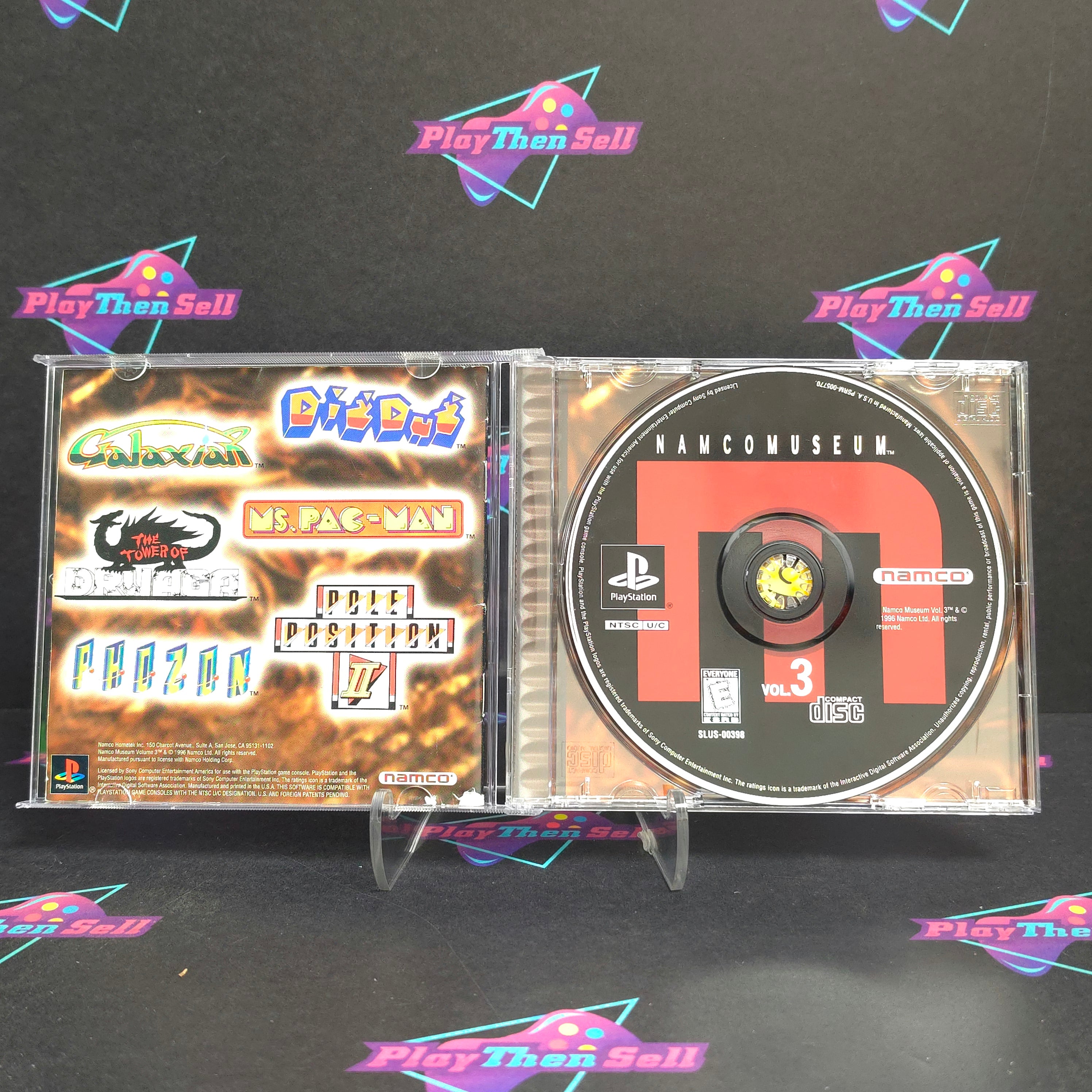 Namco Museum Vol. 3 PS1 PlayStation 1 + Reg Card Complete  - Very Good