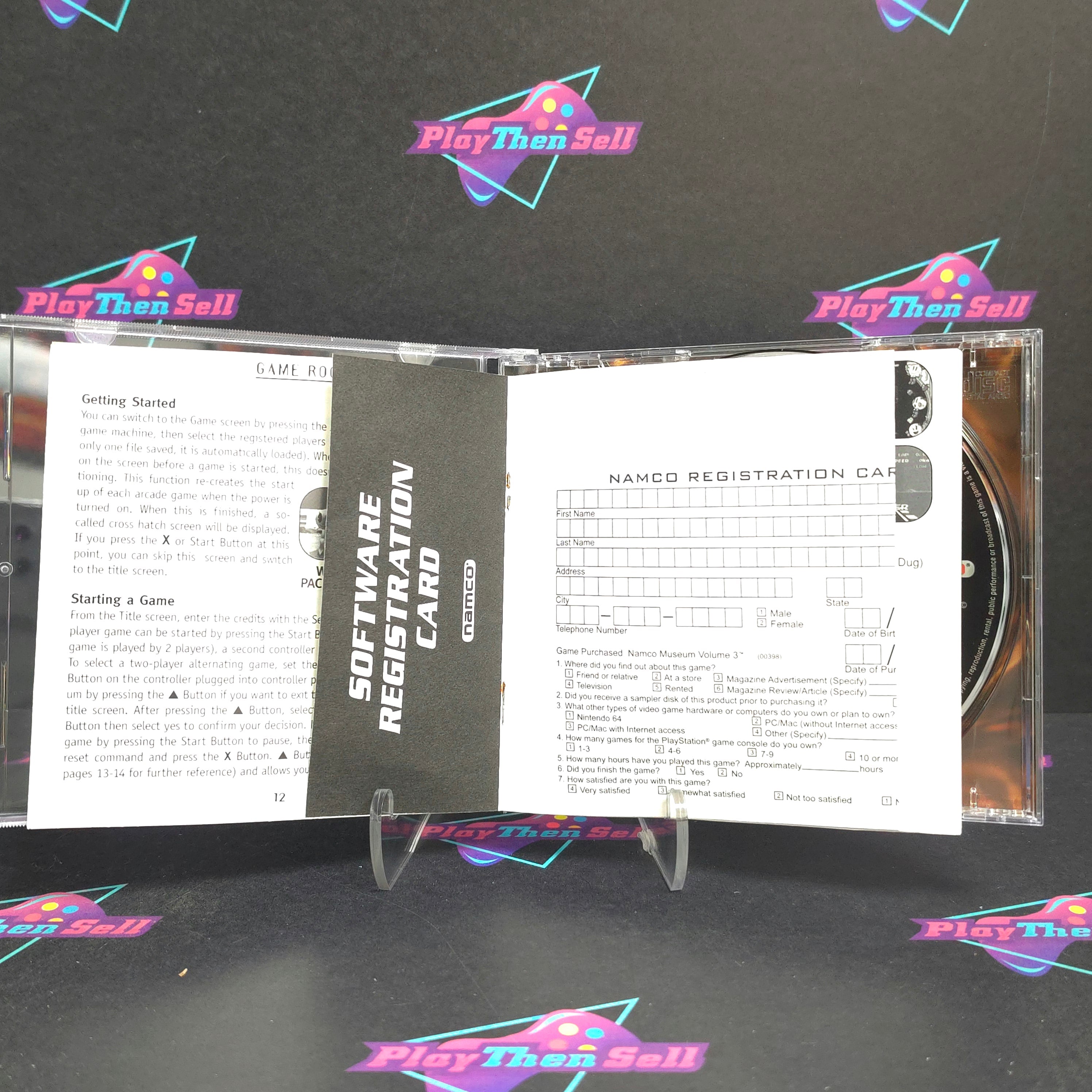 Namco Museum Vol. 3 PS1 PlayStation 1 + Reg Card Complete  - Very Good