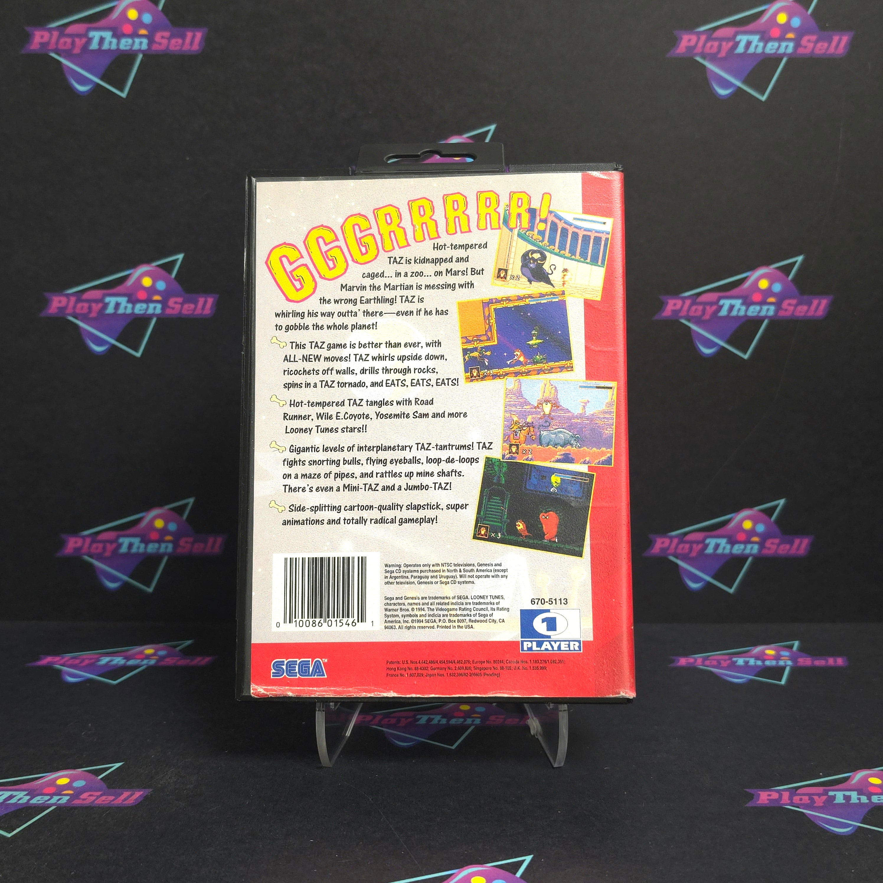 Taz in Escape from Mars Sega Genesis Boxed - Very Good