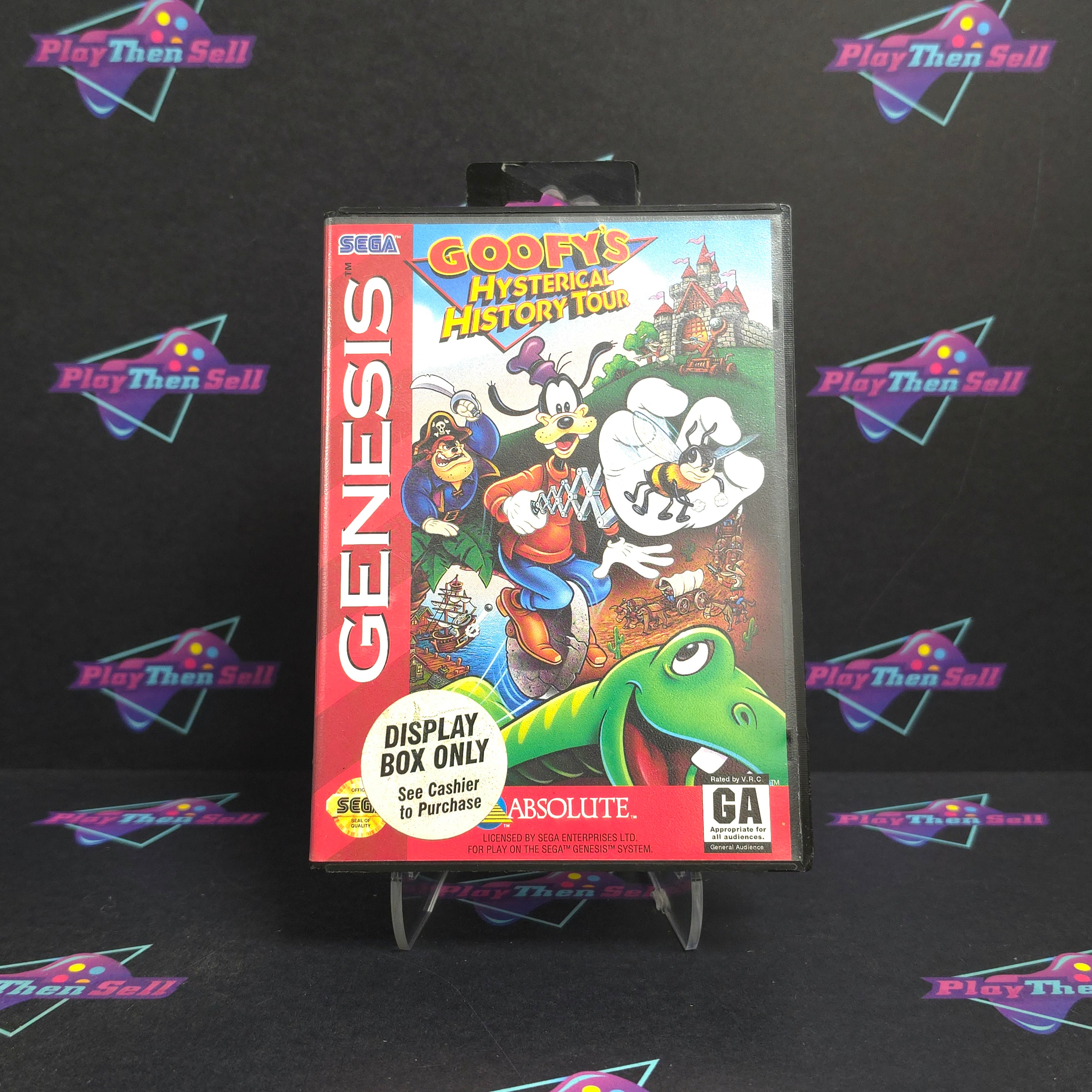Goofy's Hysterical History Tour Sega Genesis Boxed - Very Good