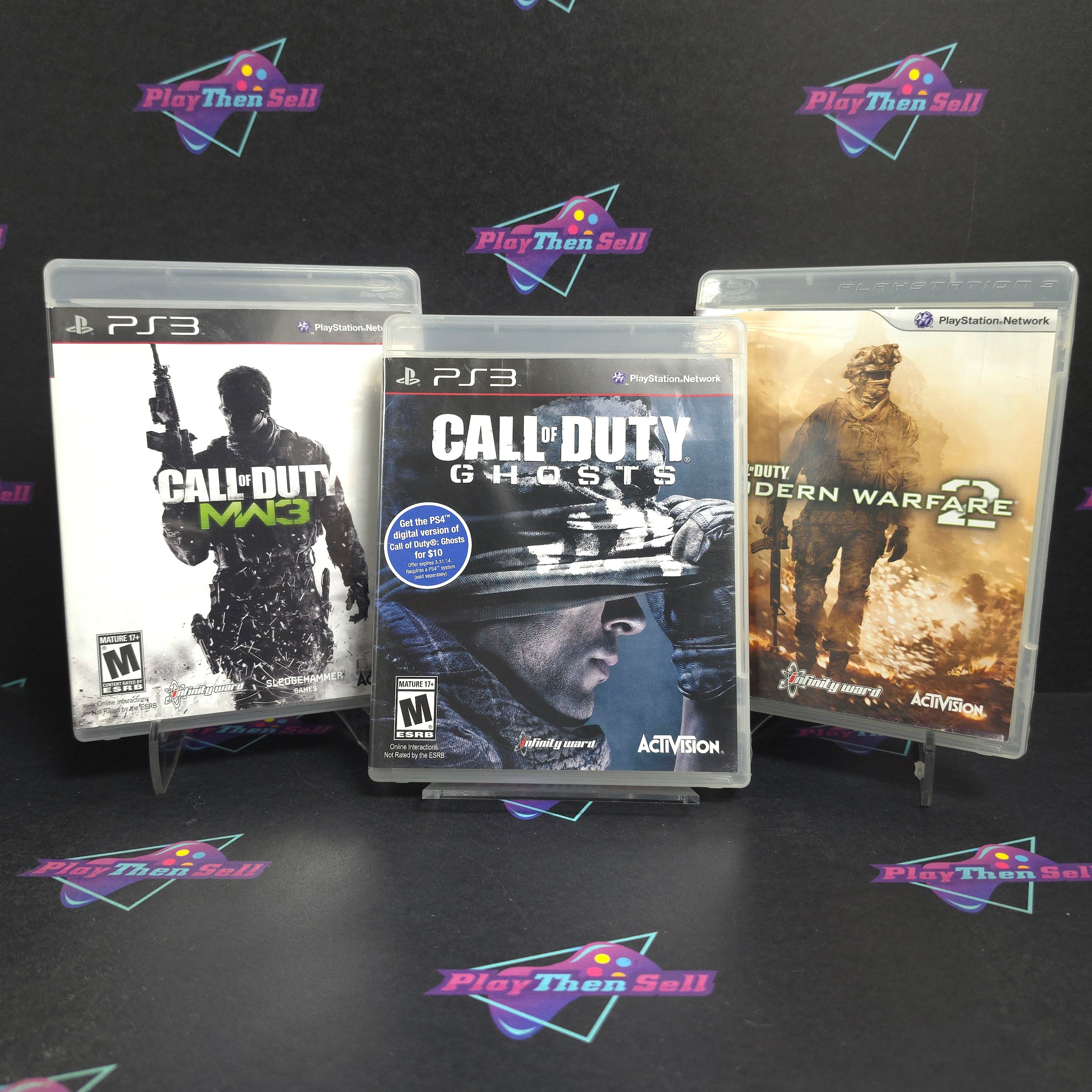 Call of Duty Collection (3-Game Lot) Modern Warfare 2, 3 & Ghosts PS3 CIB - Very Good