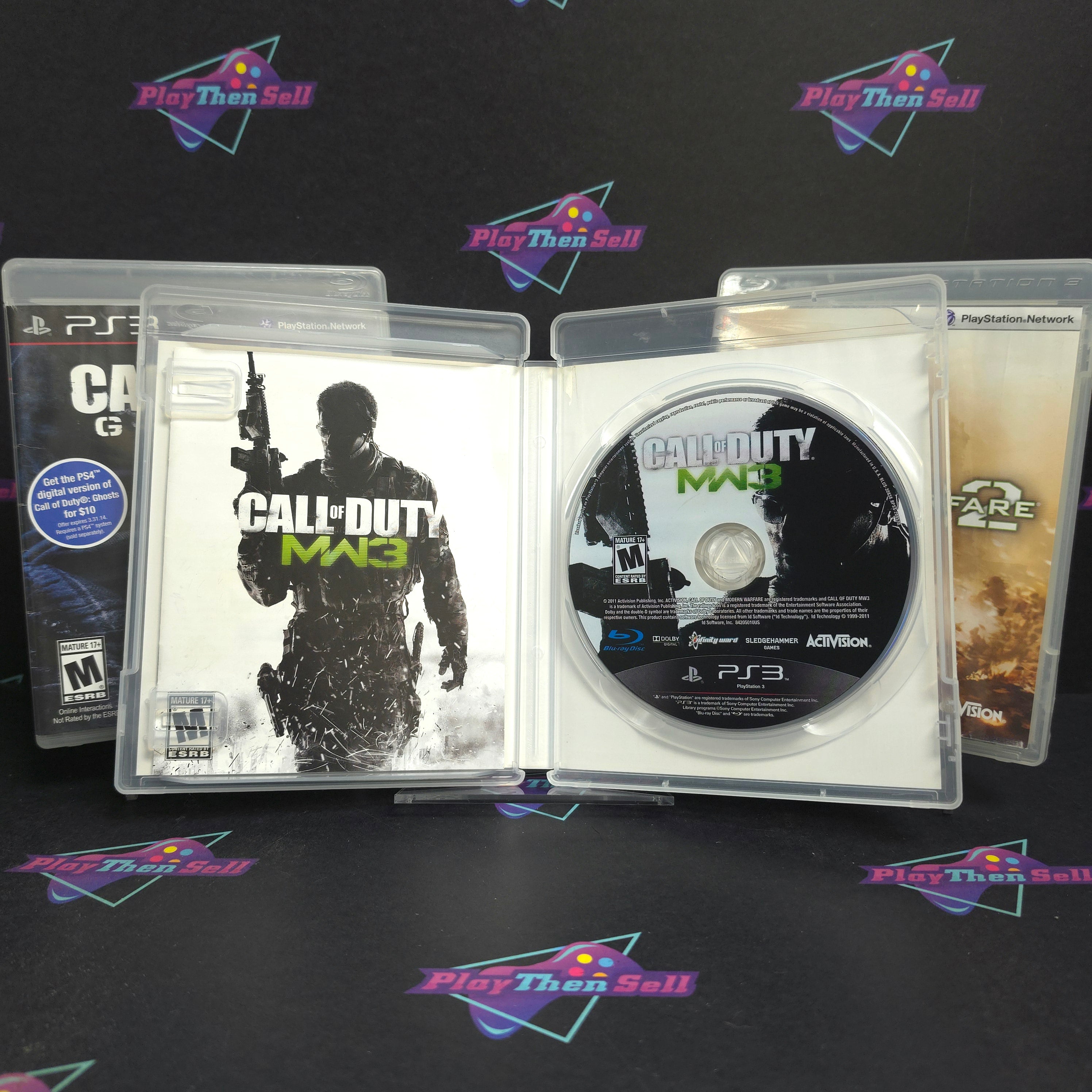 Call of Duty Collection (3-Game Lot) Modern Warfare 2, 3 & Ghosts PS3 CIB - Very Good