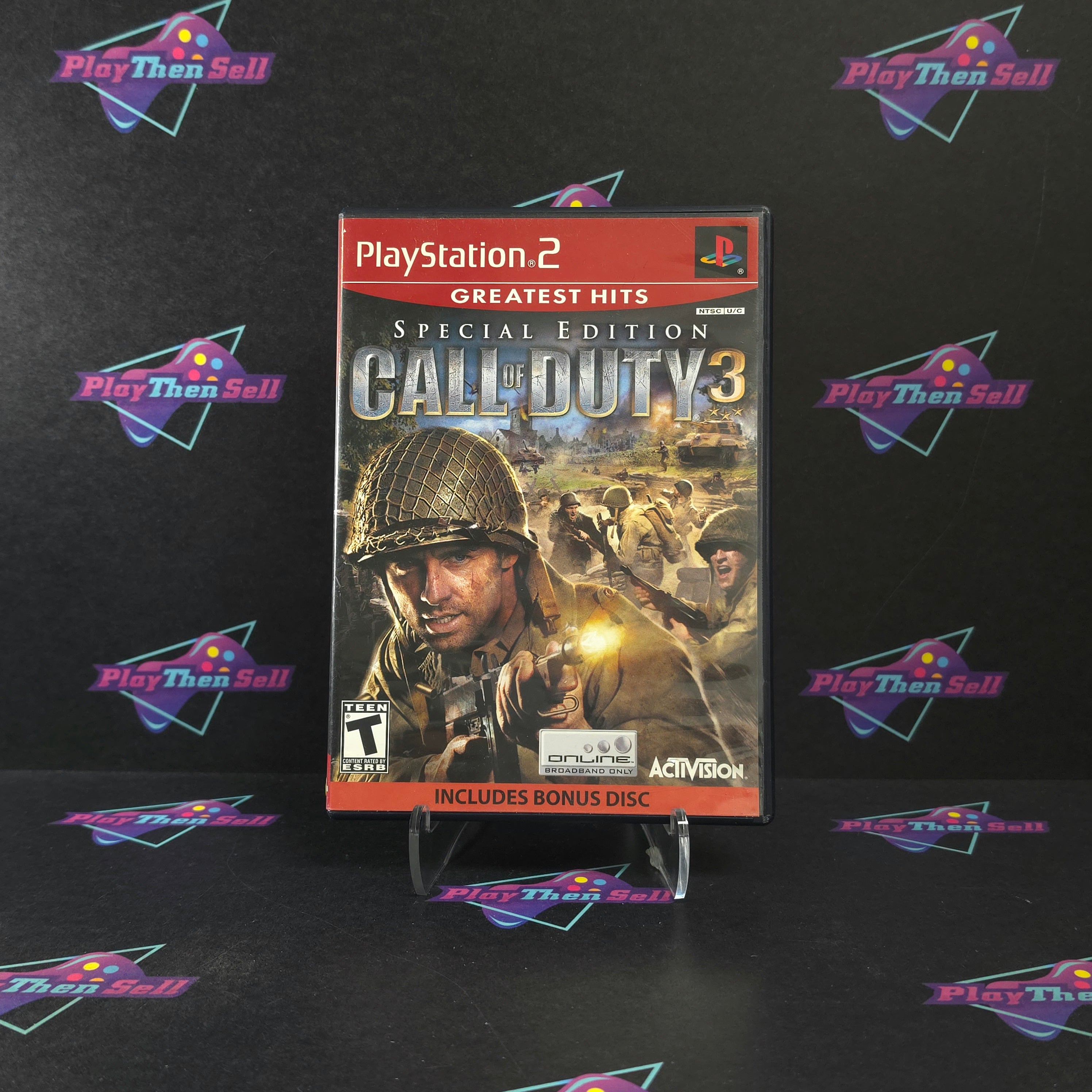 Call of Duty 3 Special Edition PS2 PlayStation 2 GH + Bonus Disc CIB - Excellent