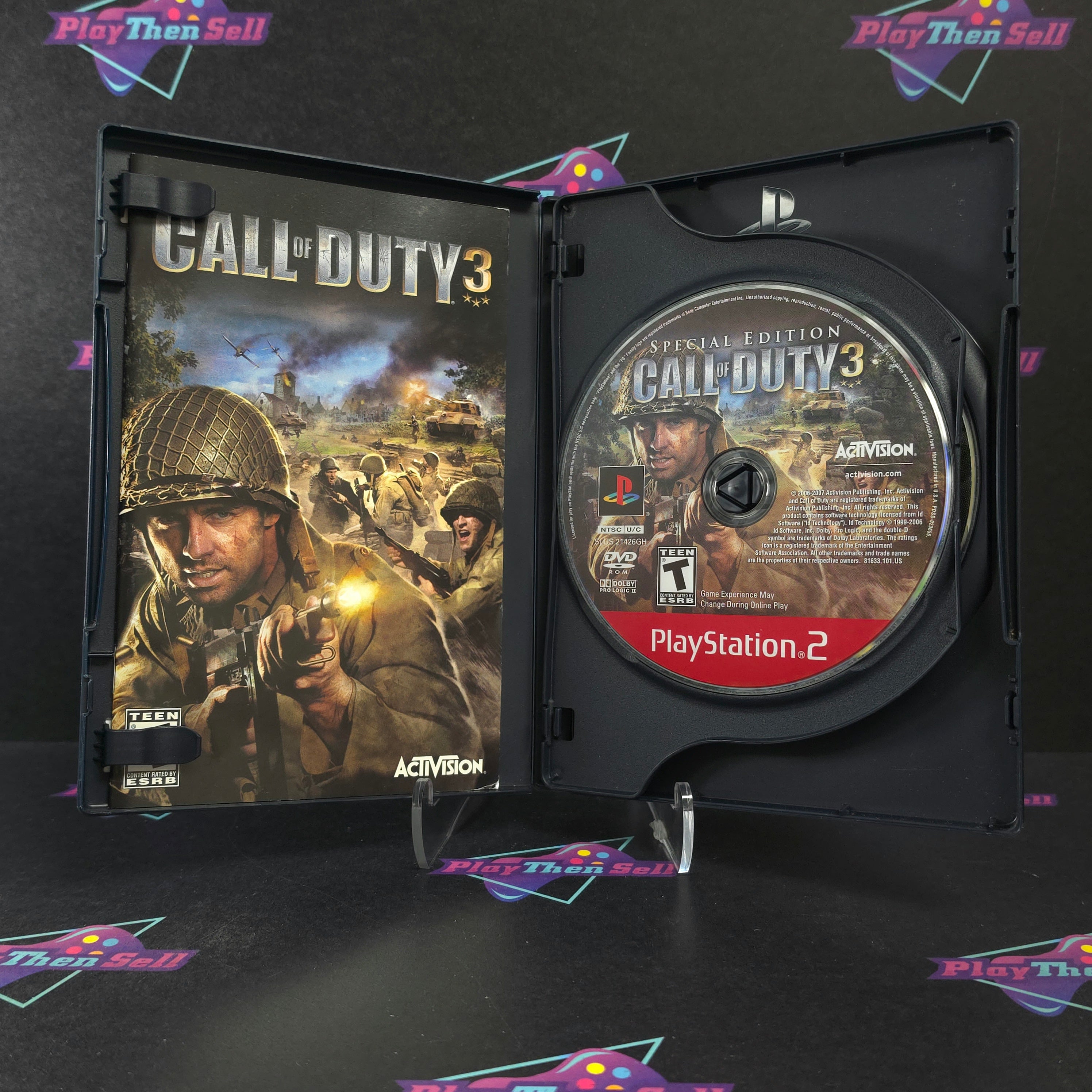Call of Duty 3 Special Edition PS2 PlayStation 2 GH + Bonus Disc CIB - Excellent