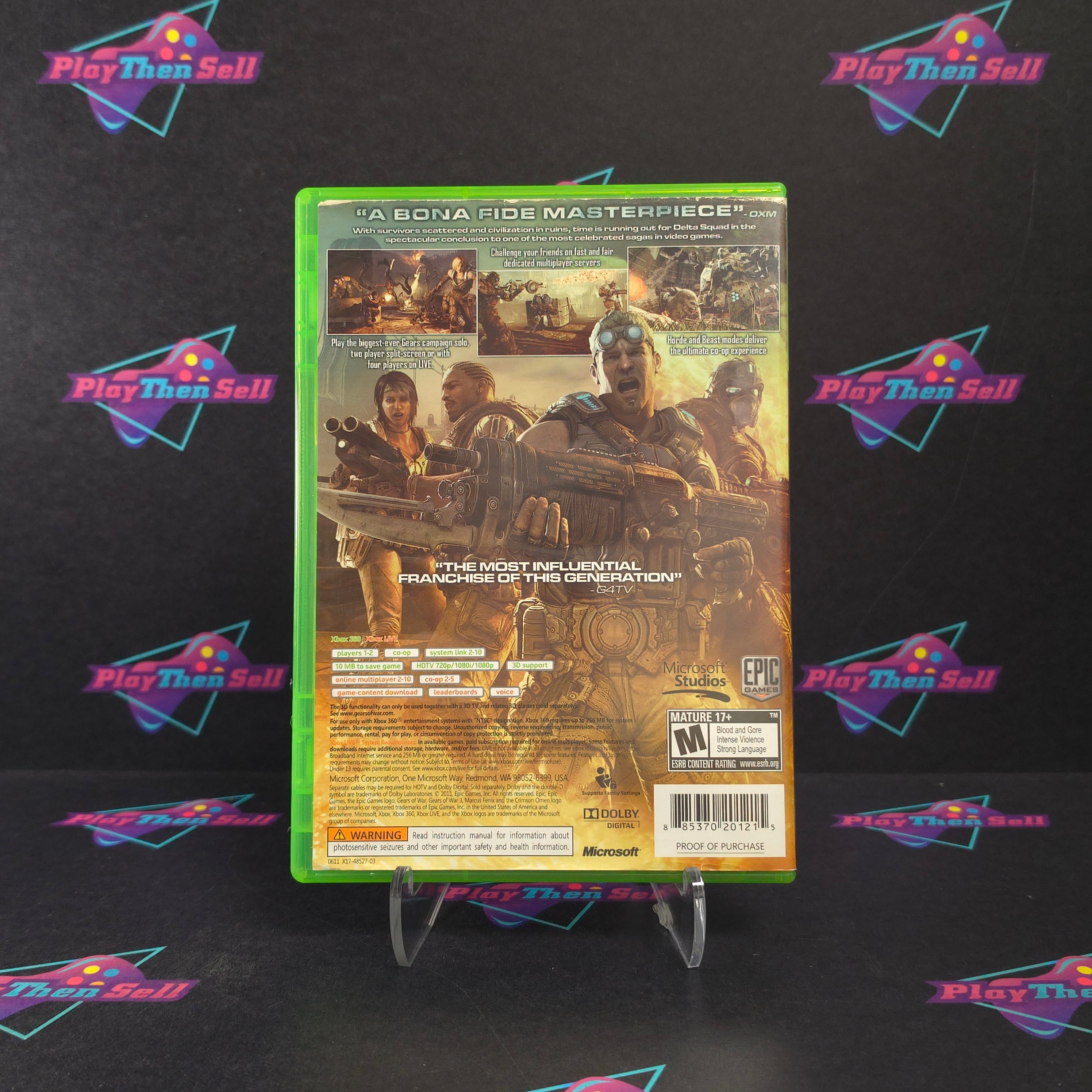 Gears of War 3 Xbox 360 Complete - Very Good