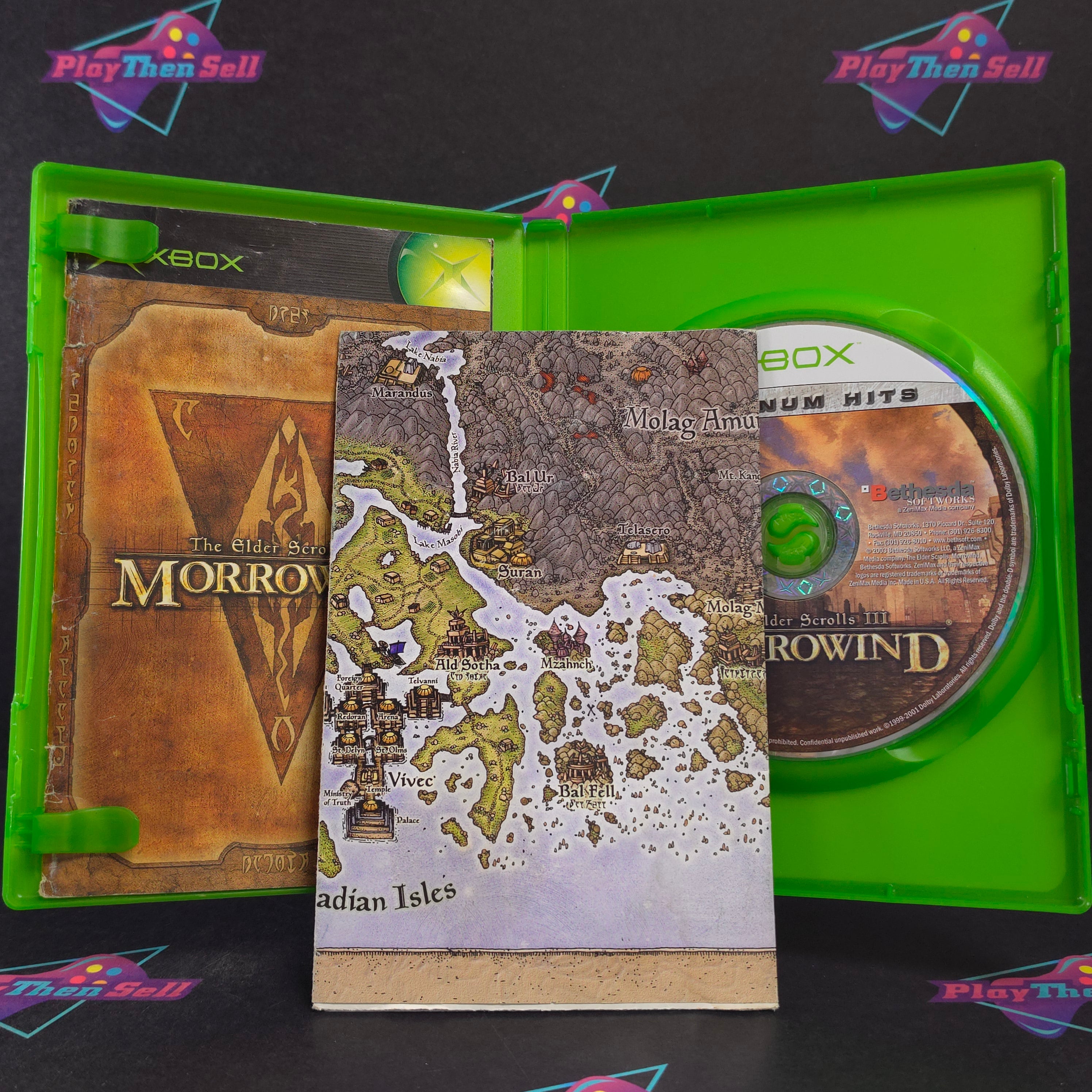 The Elder Scrolls III (3) Morrowind Xbox PH + Map Complete - Very Good