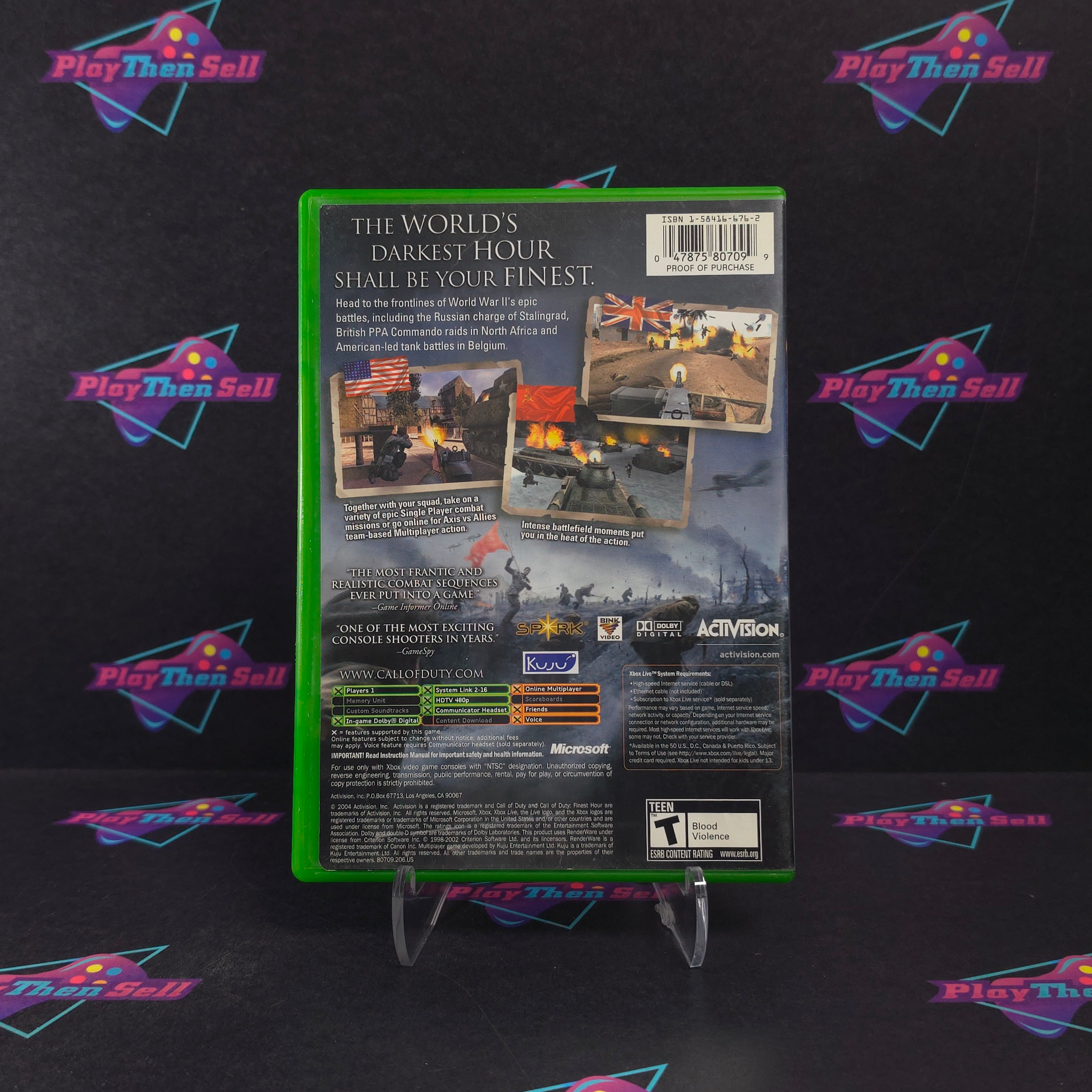 Call of Duty Finest Hour Xbox Complete - Very Good