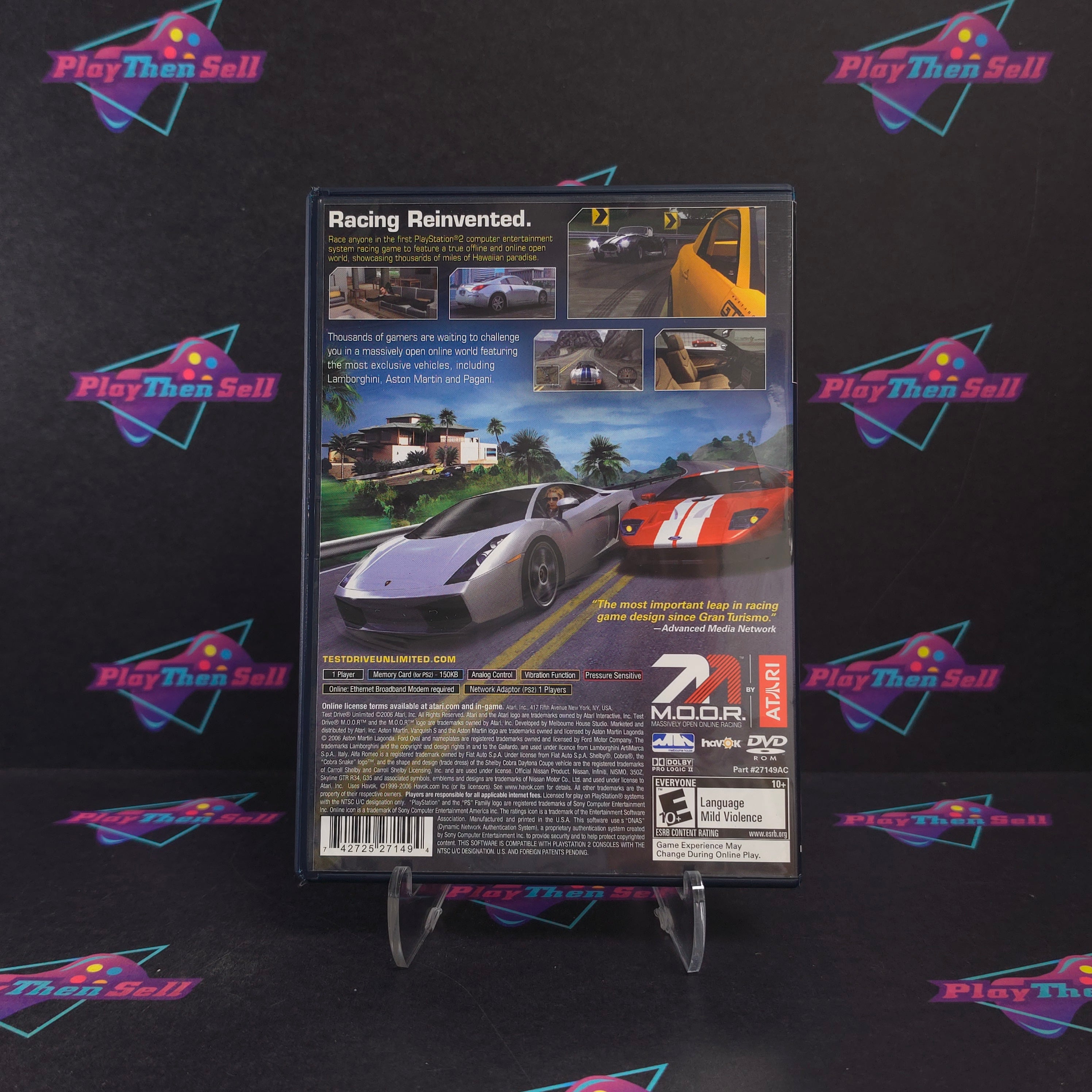 Test Drive Unlimited PS2 PlayStation 2 Complete - Excellent