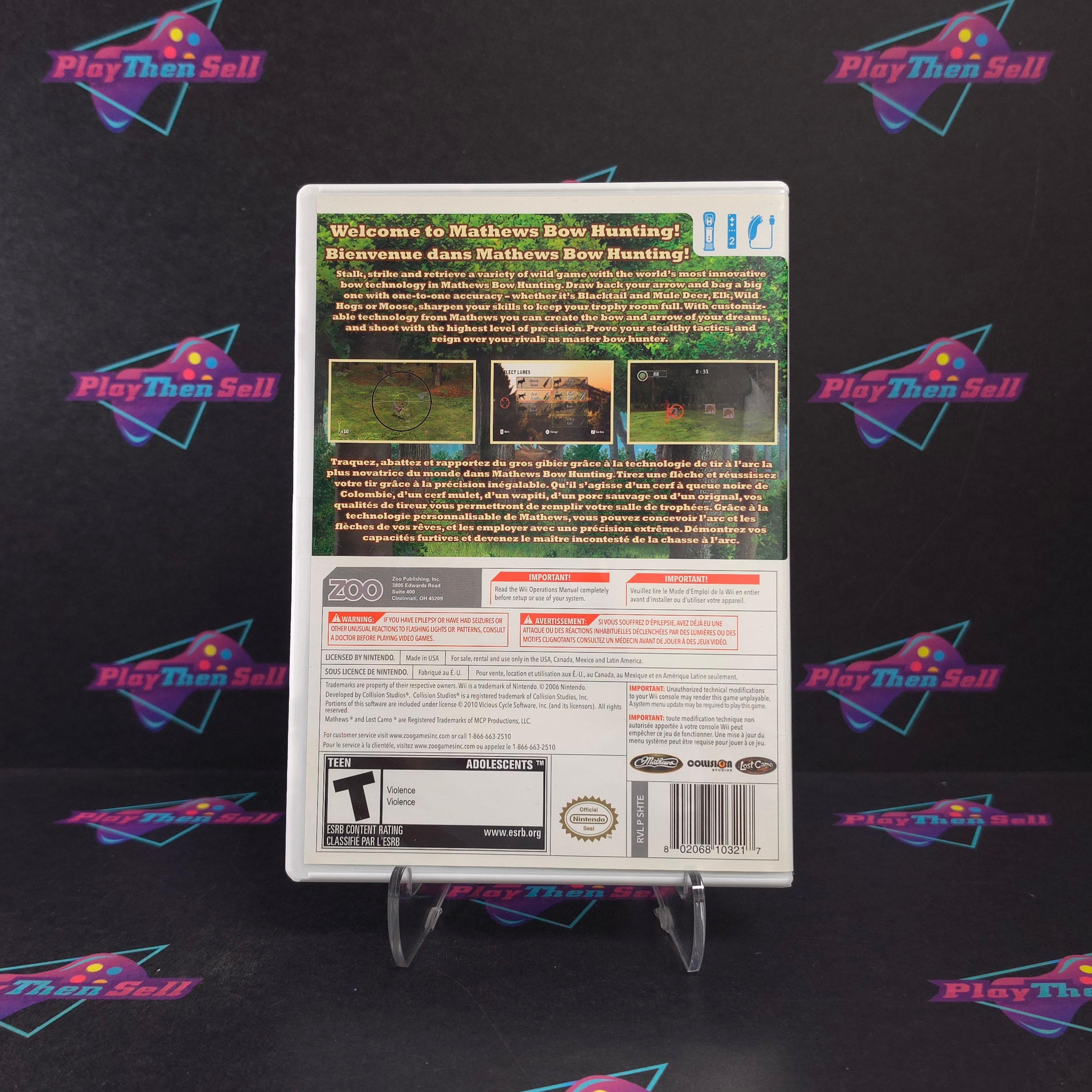 Mathews Bowhunting Nintendo Wii Complete - Excellent