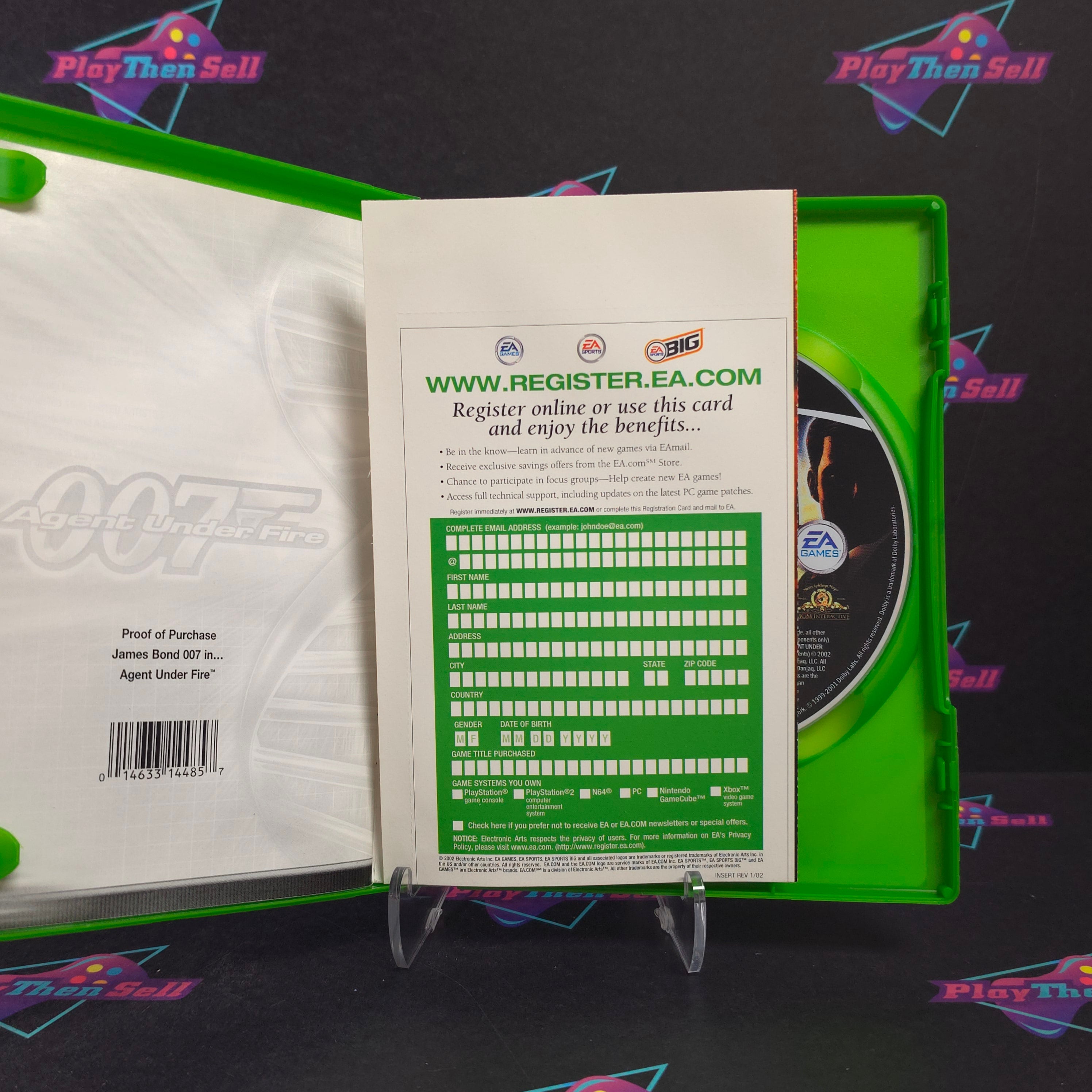 007 James Bond in Agent Under Fire Xbox PH + Reg Complete - Excellent