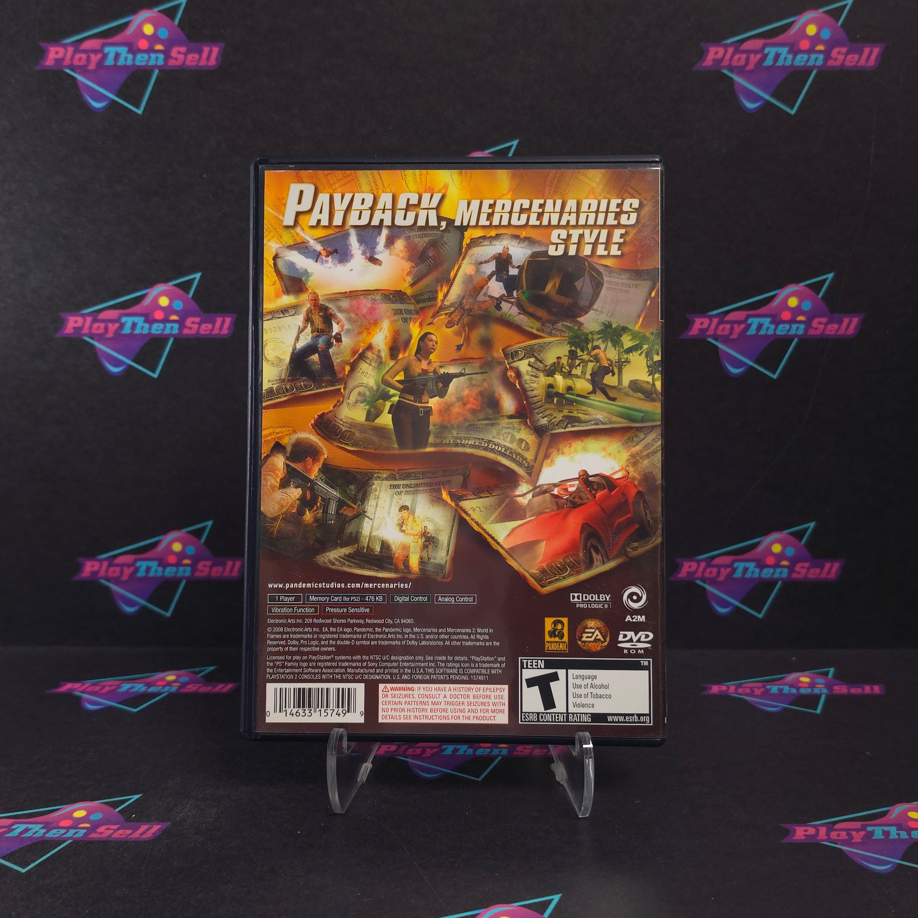 Mercenaries 2 World in Flames PS2 PlayStation 2 Complete - Very Good