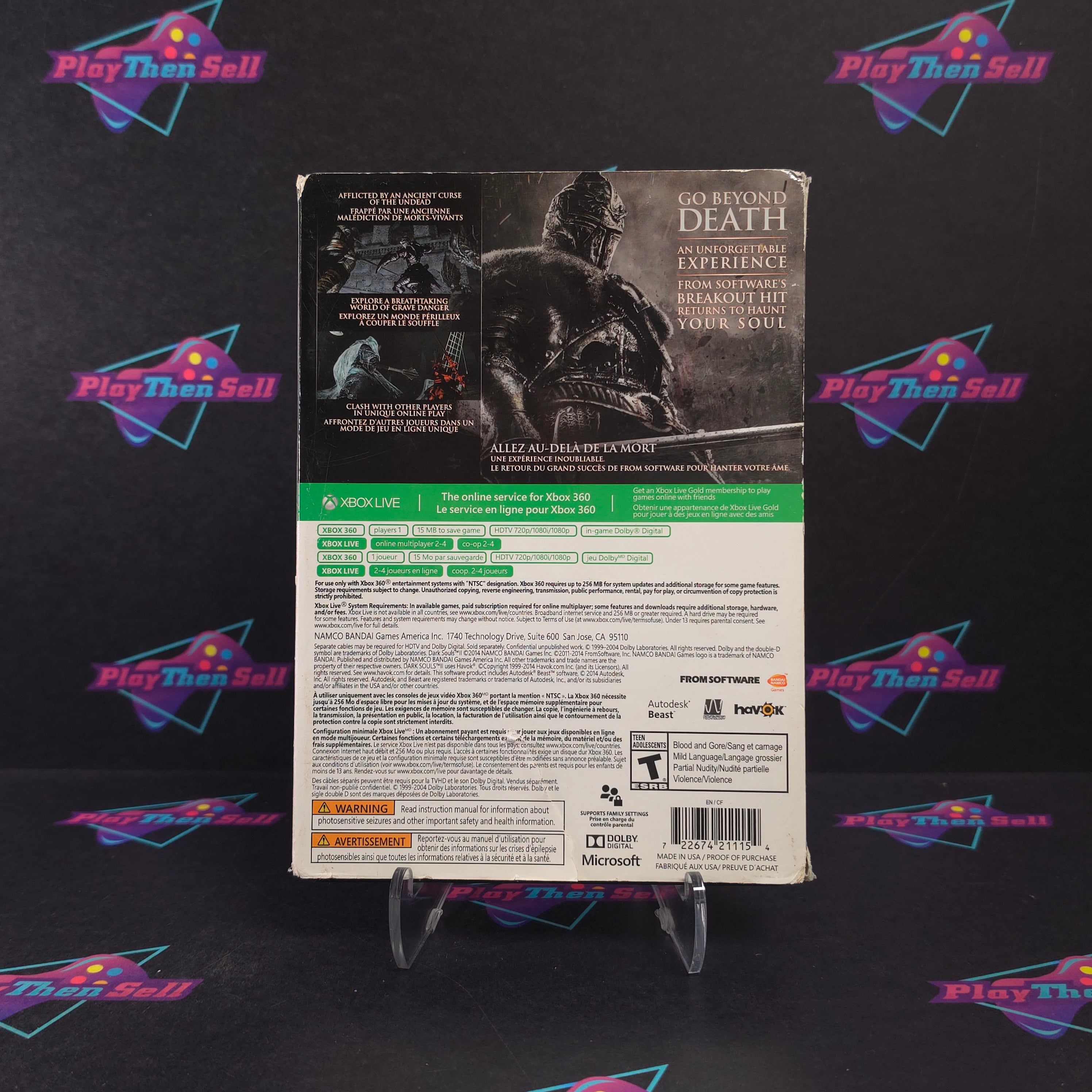 Dark Souls II (2) Black Armor Edition Xbox 360 + Sleeve/CD Complete - Very Good