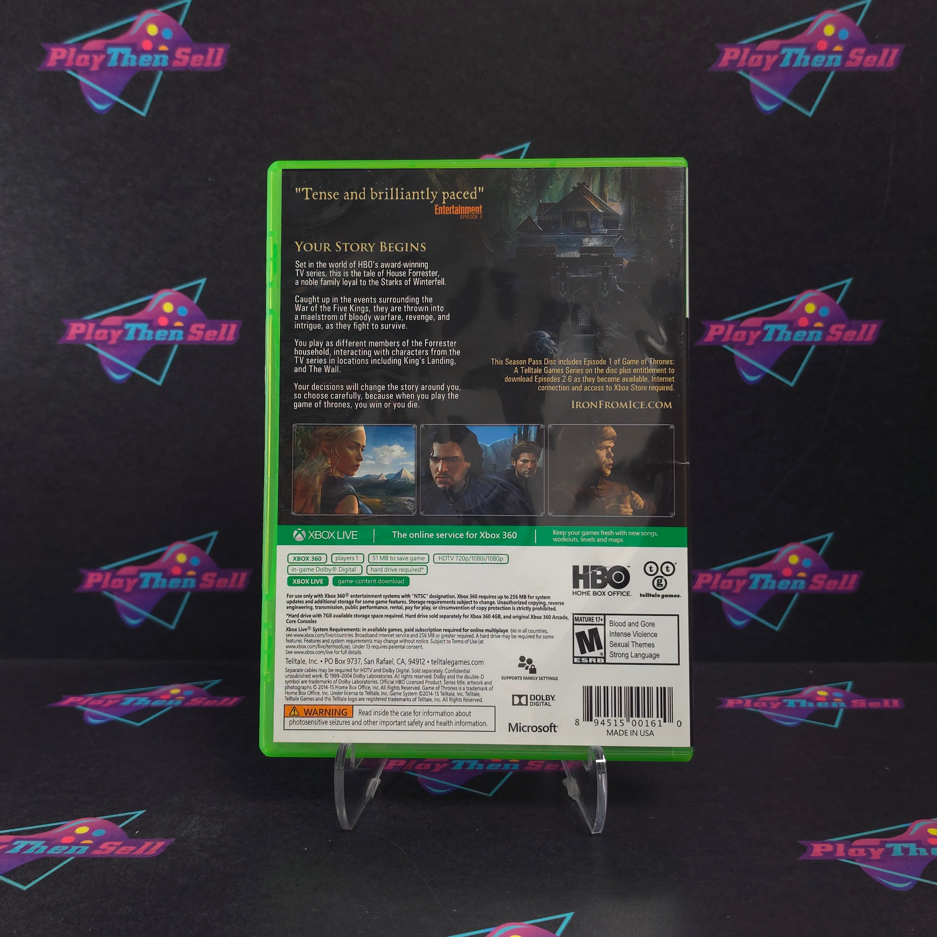 Game of Thrones A Telltale Games Series Xbox 360 Complete - Excellent