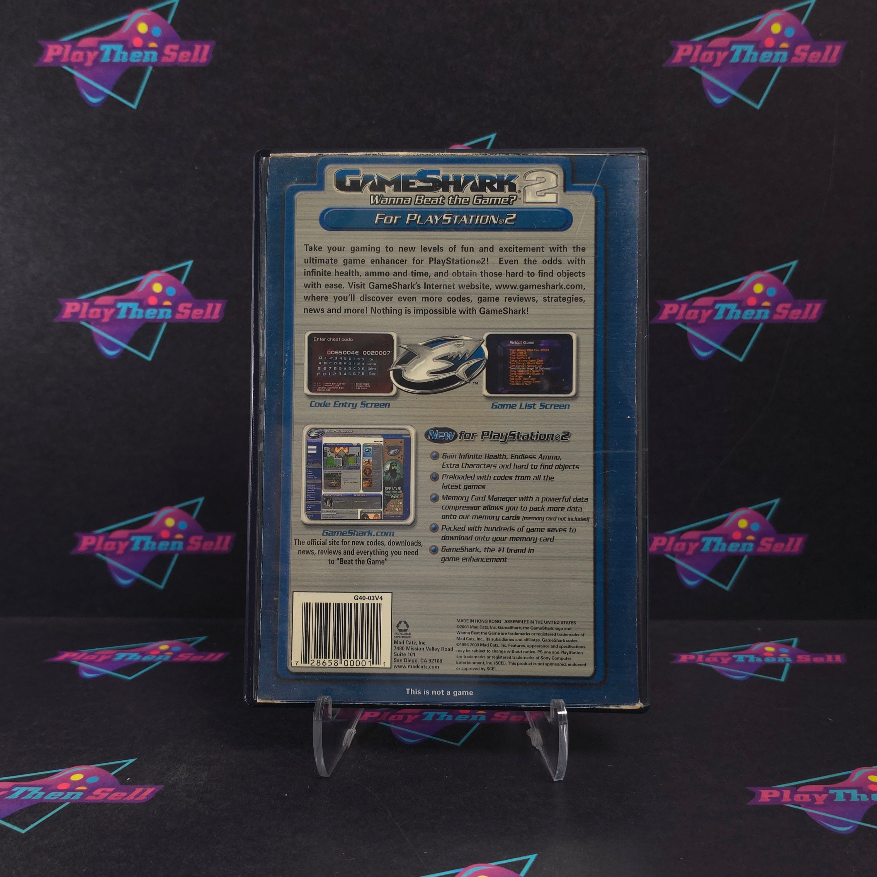 GameShark 2 Game Enhancer Version 4 PS2 PlayStation 2 - Very Good
