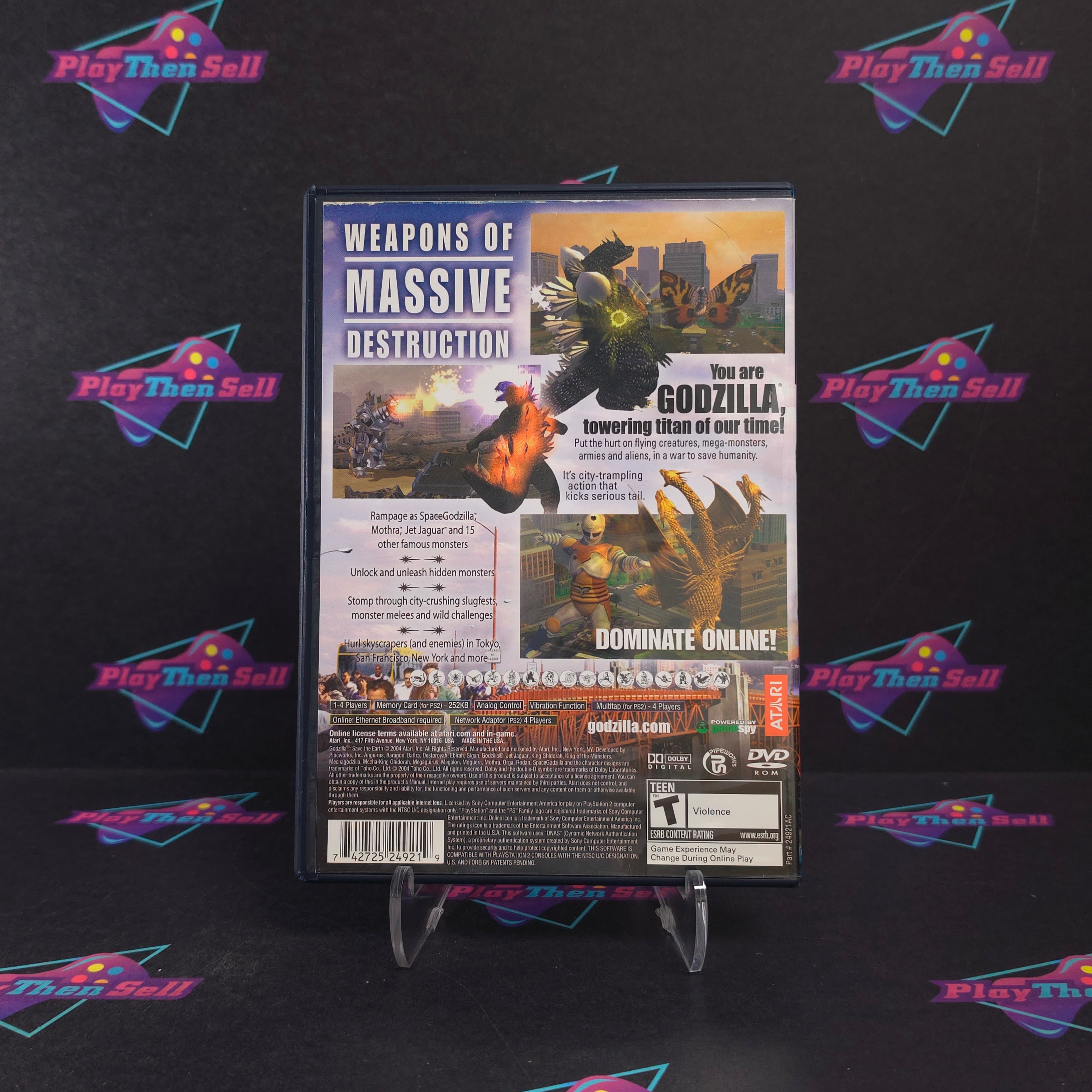 Godzilla Save the Earth PS2 PlayStation 2 Complete - Excellent