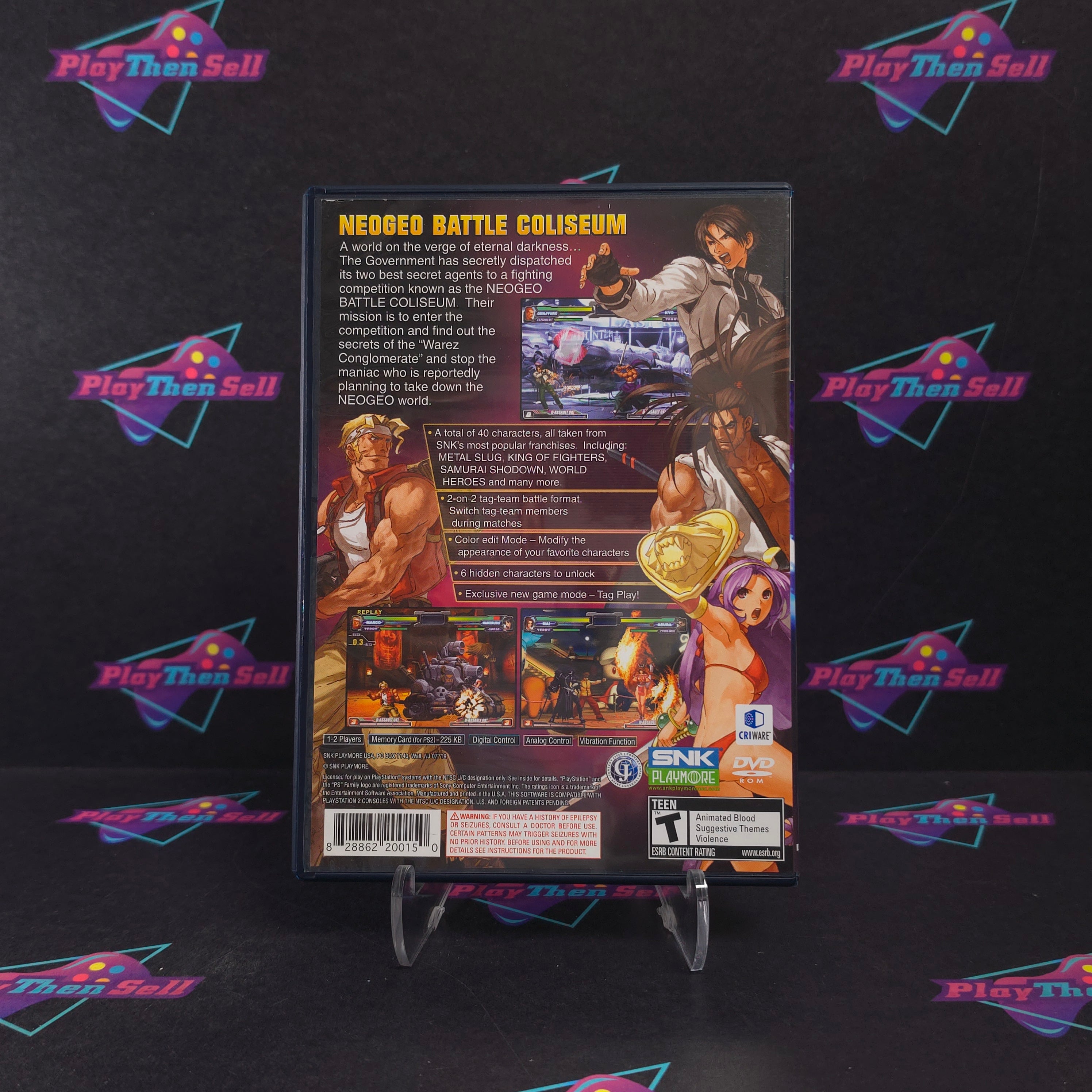 NeoGeo Battle Coliseum PS2 PlayStation 2 Complete - Excellent