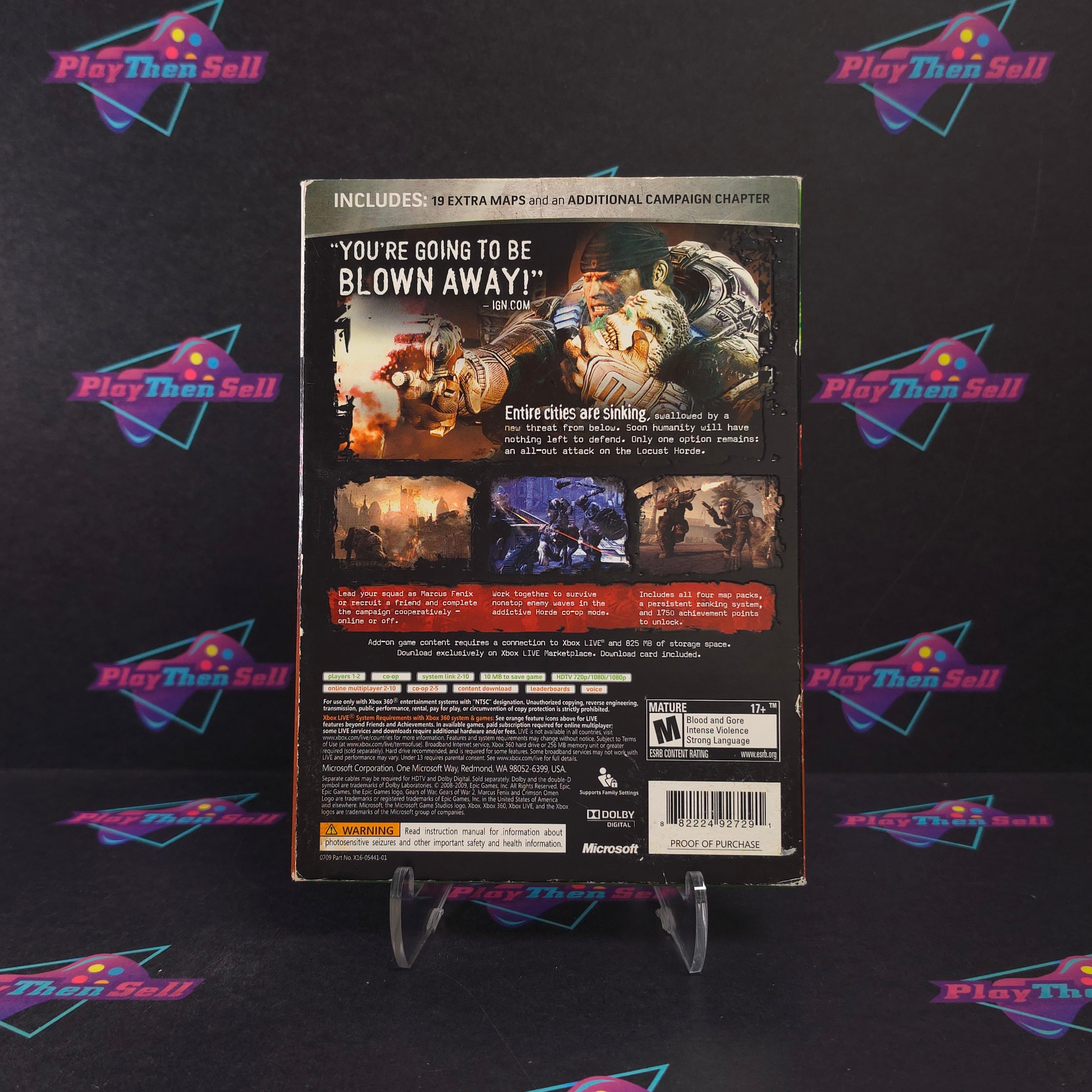 Gears of War 2 GOTY Xbox 360 + Sleeve / Bonus Disc Complete - Excellent