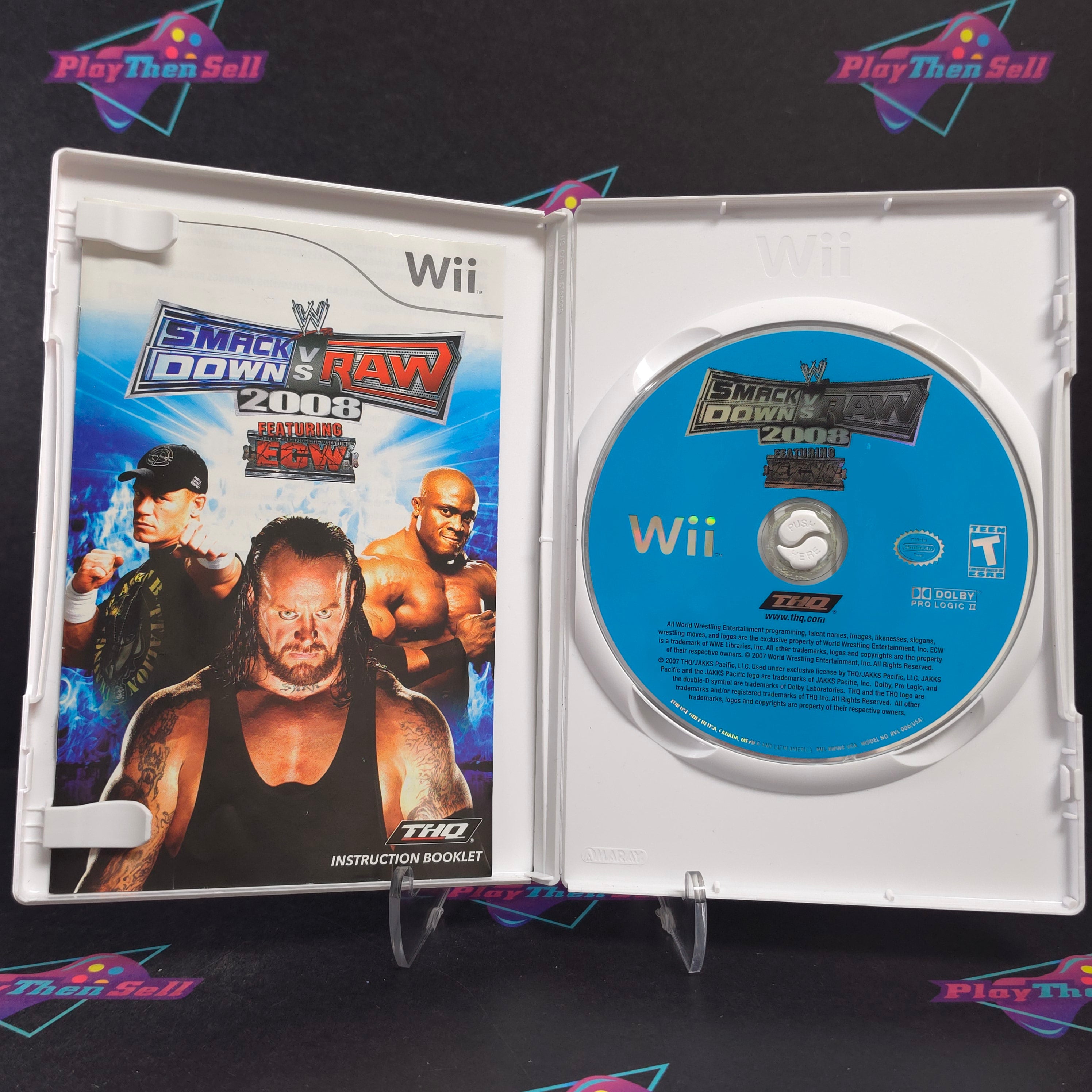 Smackdown vs Raw 2008 Nintendo Wii Complete - Very Good