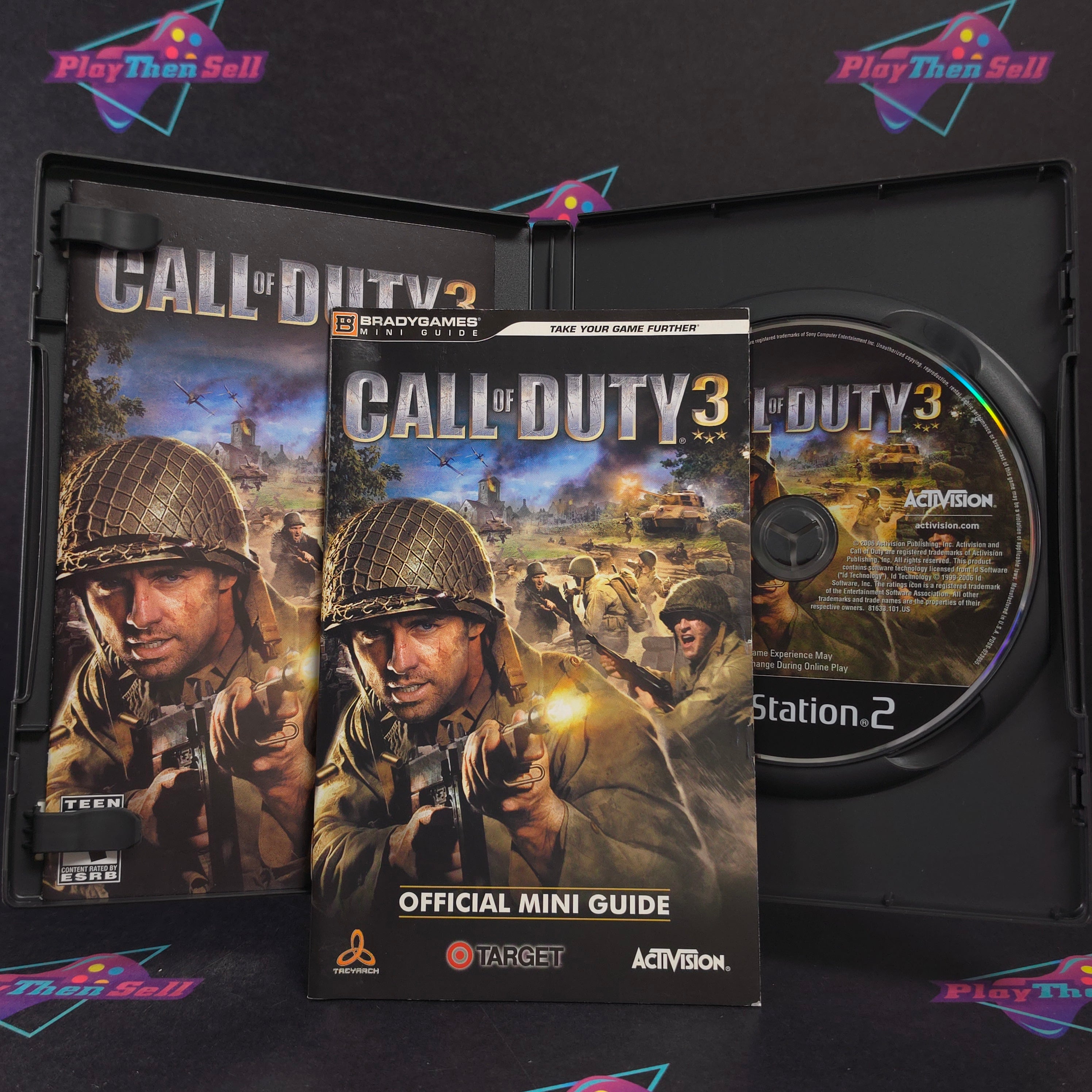 Call of Duty 3 PS2 PlayStation 2 + Mini Guide Complete - Very Good