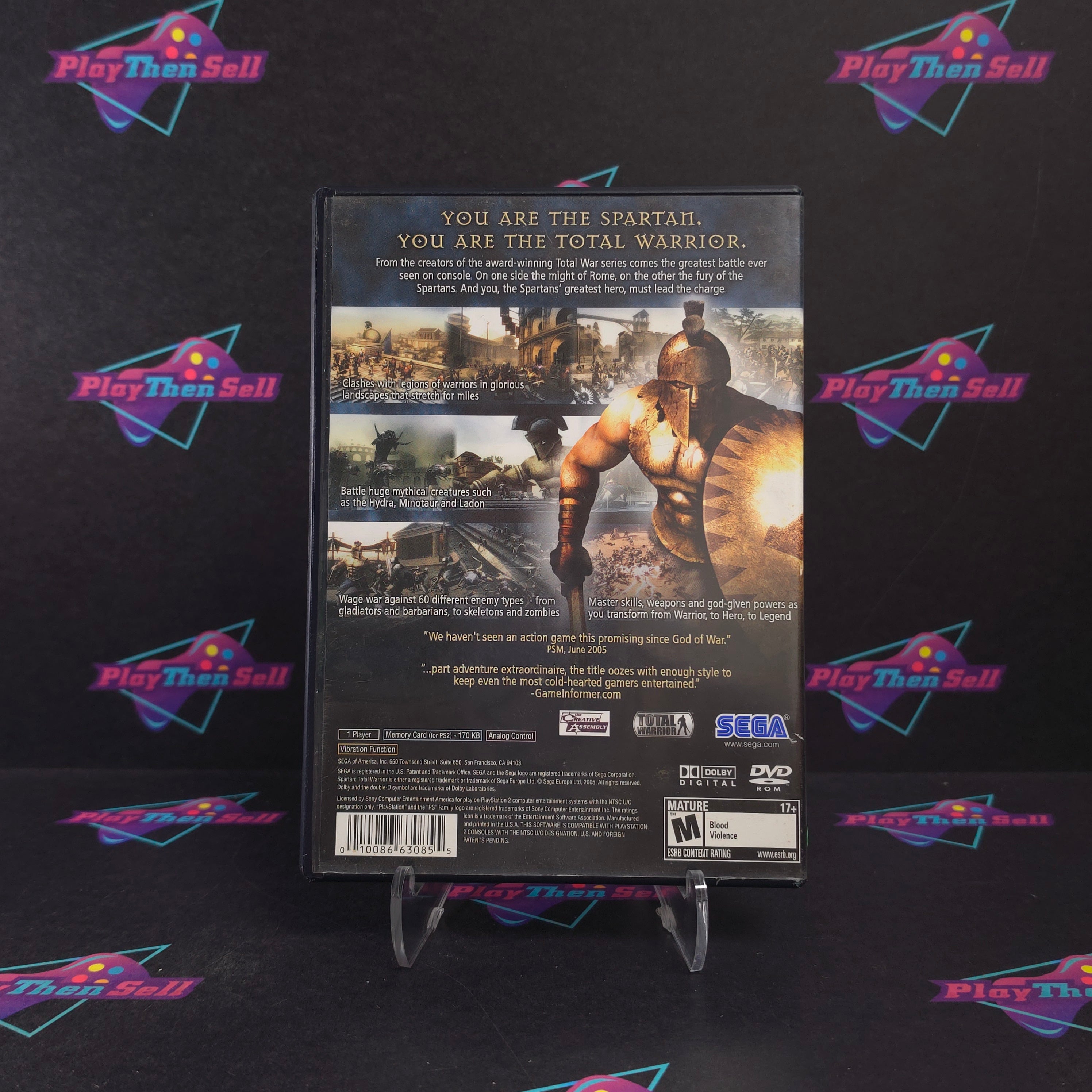 Spartan Total Warrior PS2 PlayStation 2 - Very Good