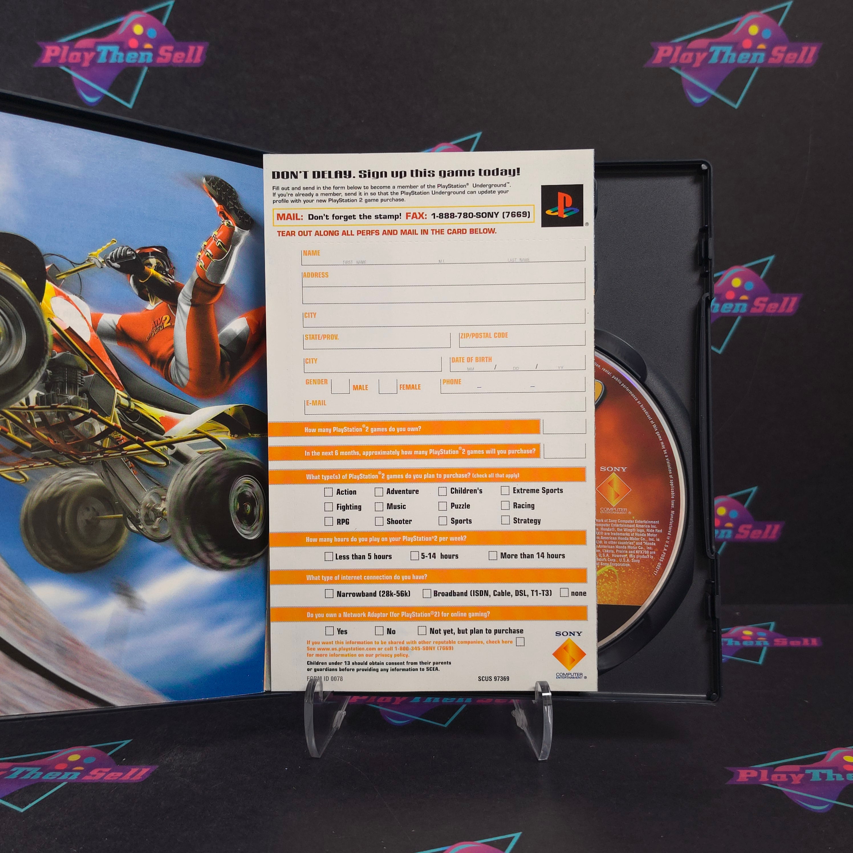 ATV Offroad Fury 2 PS2 PlayStation 2 + Reg Complete - Very Good