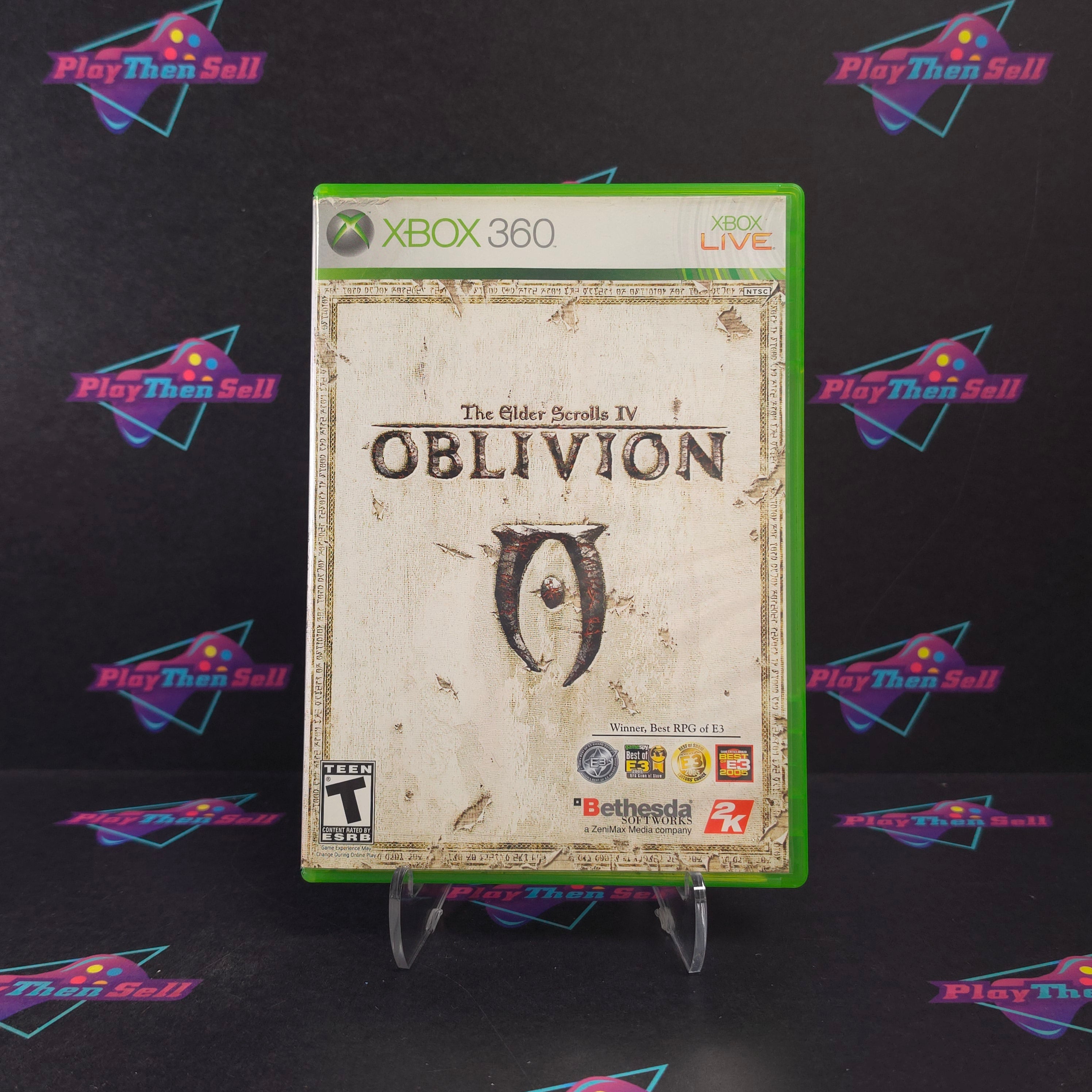 Elder Scrolls IV (4) Oblivion Xbox 360 + Map Complete - Very Good