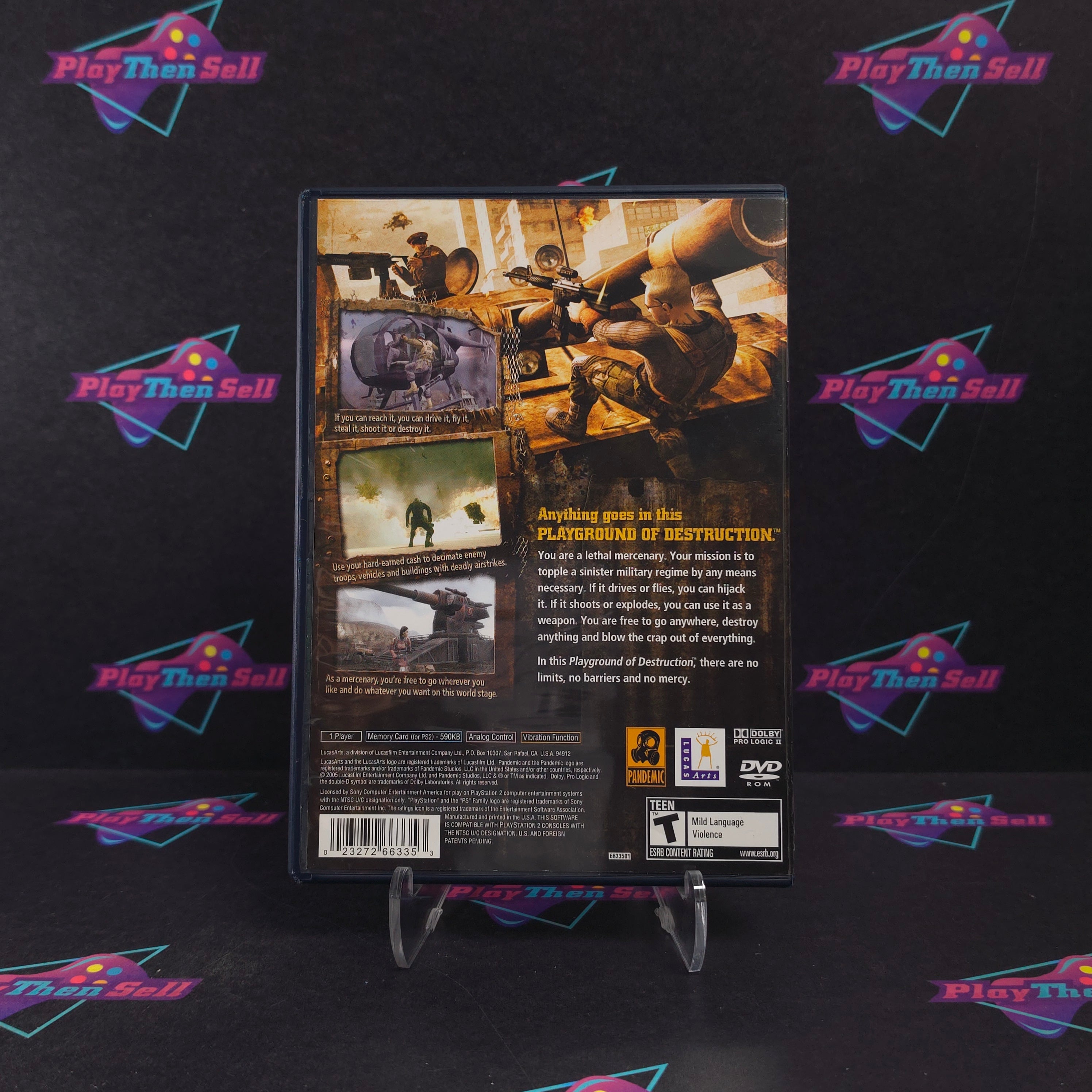 Mercenaries Playground of Destruction PS2 PlayStation 2 + Reg Complete - Excellent