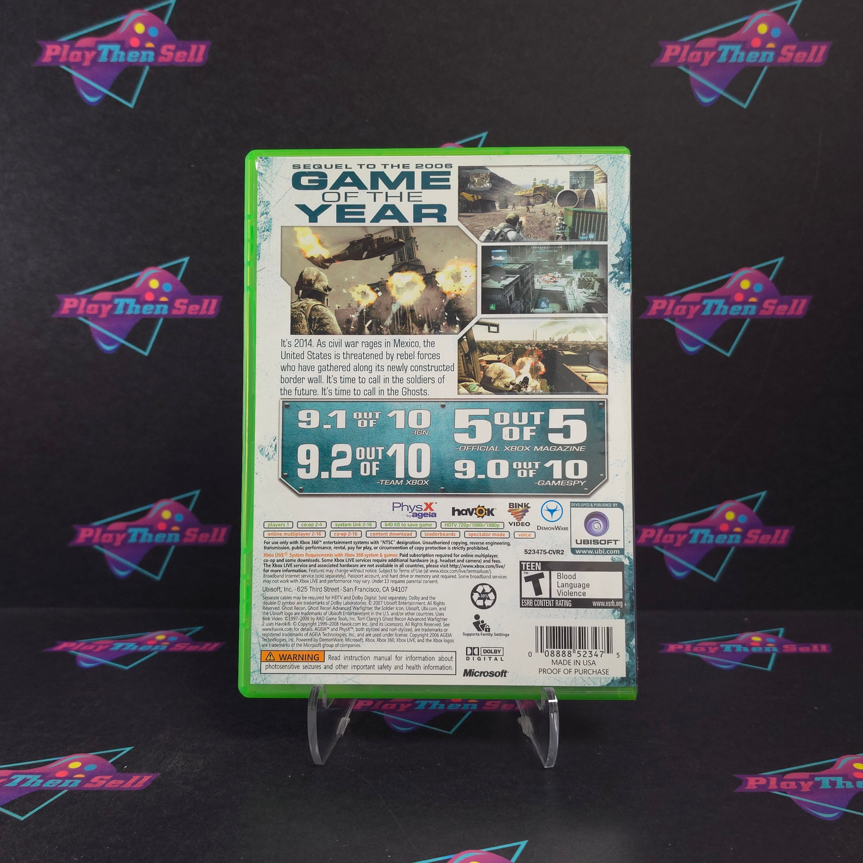 Tom Clancy's Ghost Recon Advanced Warfighter 2 Xbox 360 PH Complete - Excellent
